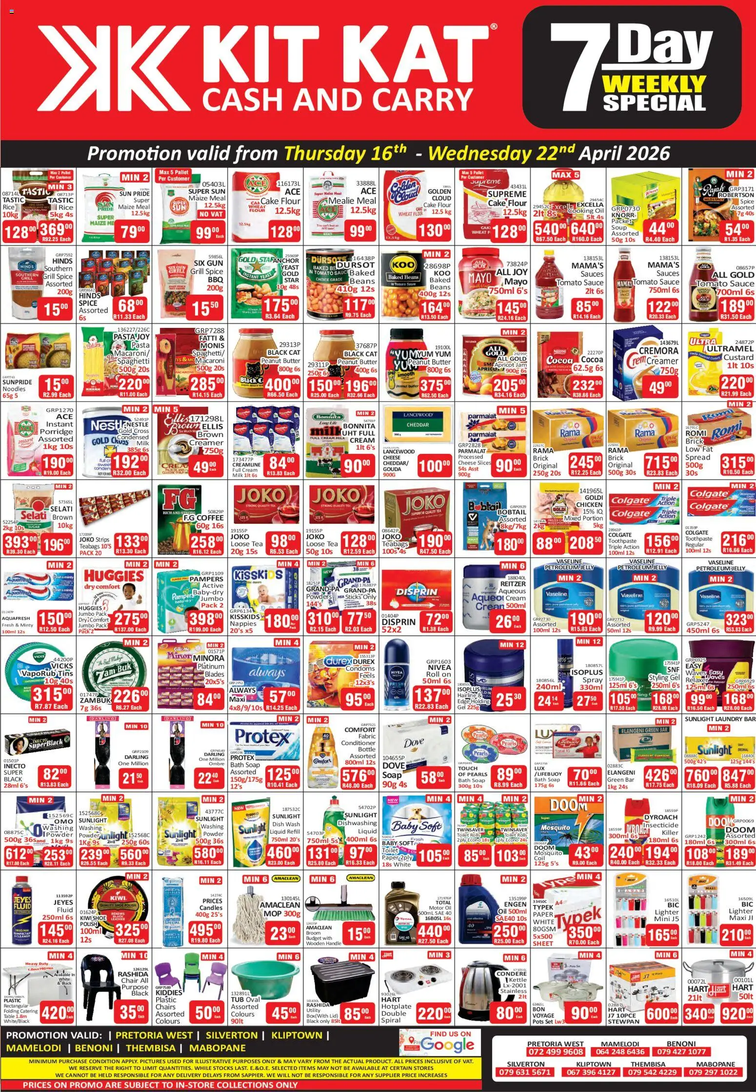 New KIT KAT Cash & Carry catalogue – valid from 16.04.2026 | Page: 1 | Products: Bath, Rice, Conditioner, Soap