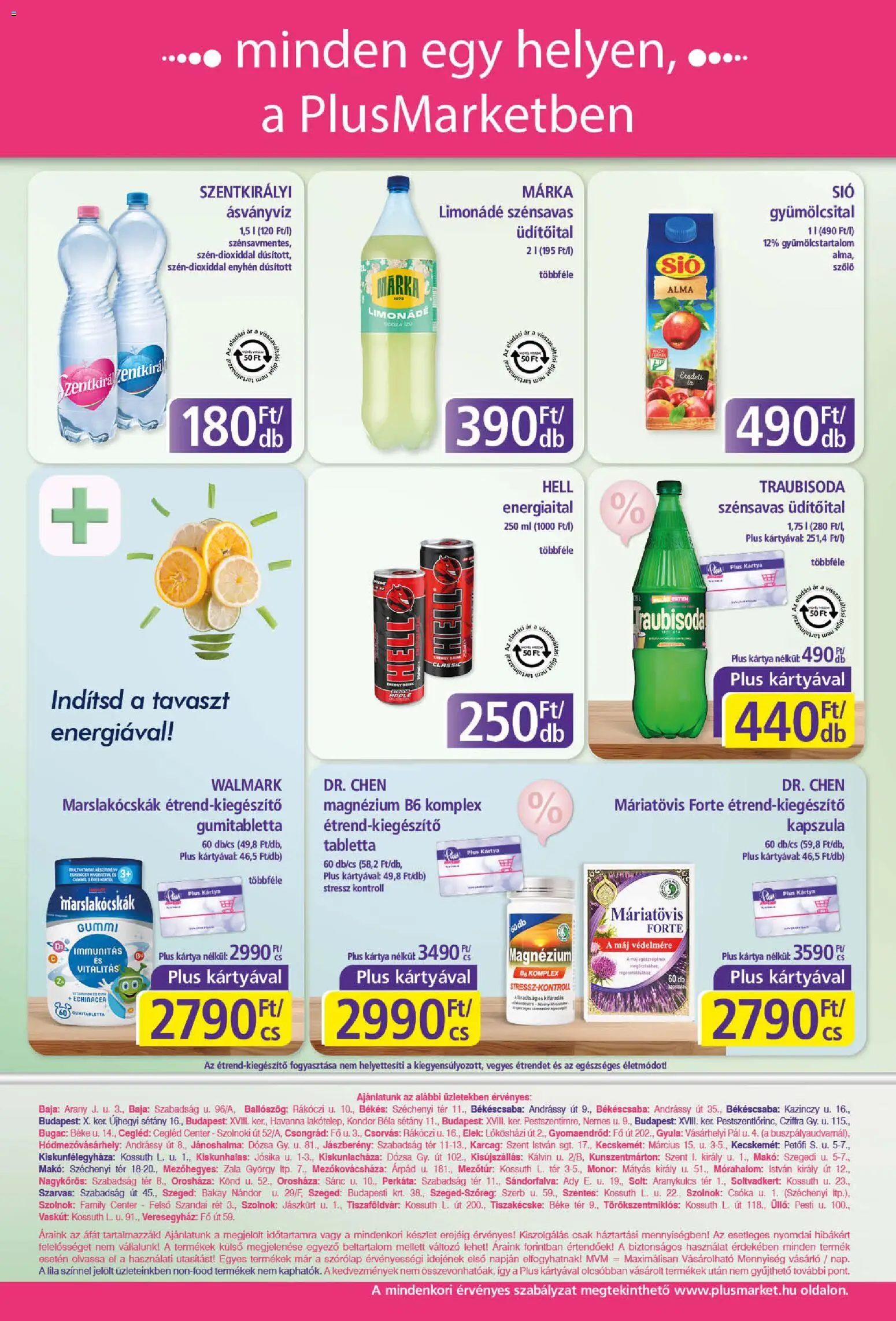 Plus Market akciós ujság - amely érvényes a következő dátumtól: 19.03.2026 | Oldal: 12 | Termékek: Szőlő, Energiaital, Ásványvíz, Alma