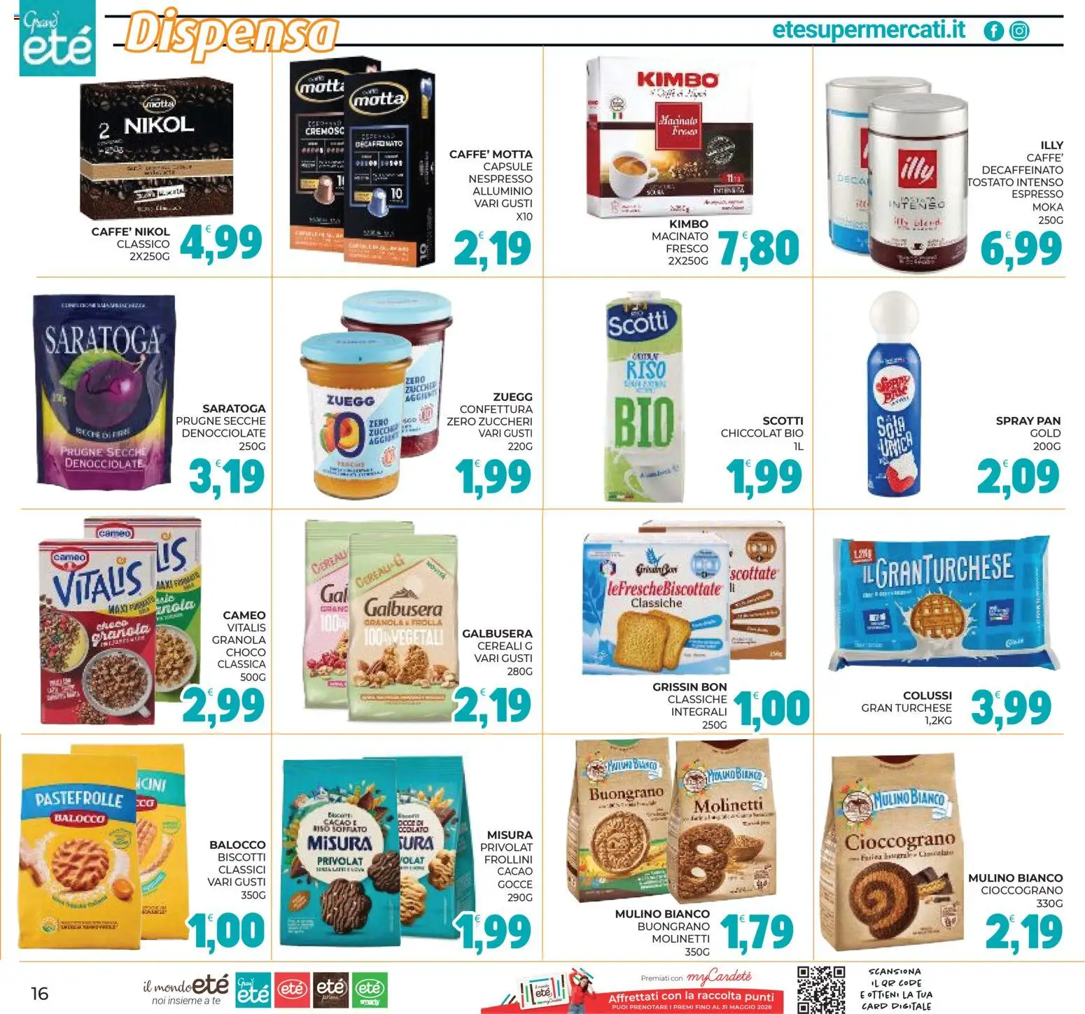 Volantino Eté del 29.04.2026 | Pagina: 16 | Prodotti: Riso, Cereali, Frollini, Macinato