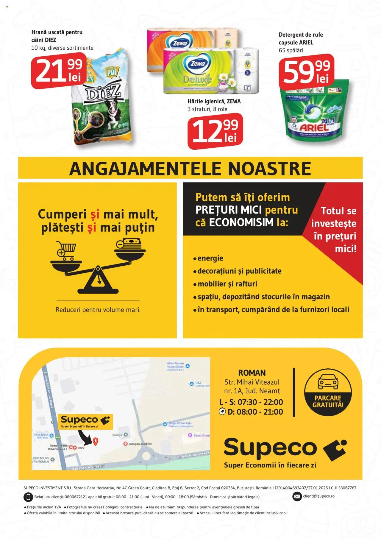 Supeco catalog - Deschidere Roman – valabil de la 04.09.2025 | Pagină: 12 | Produse: Role, Mici, Detergent