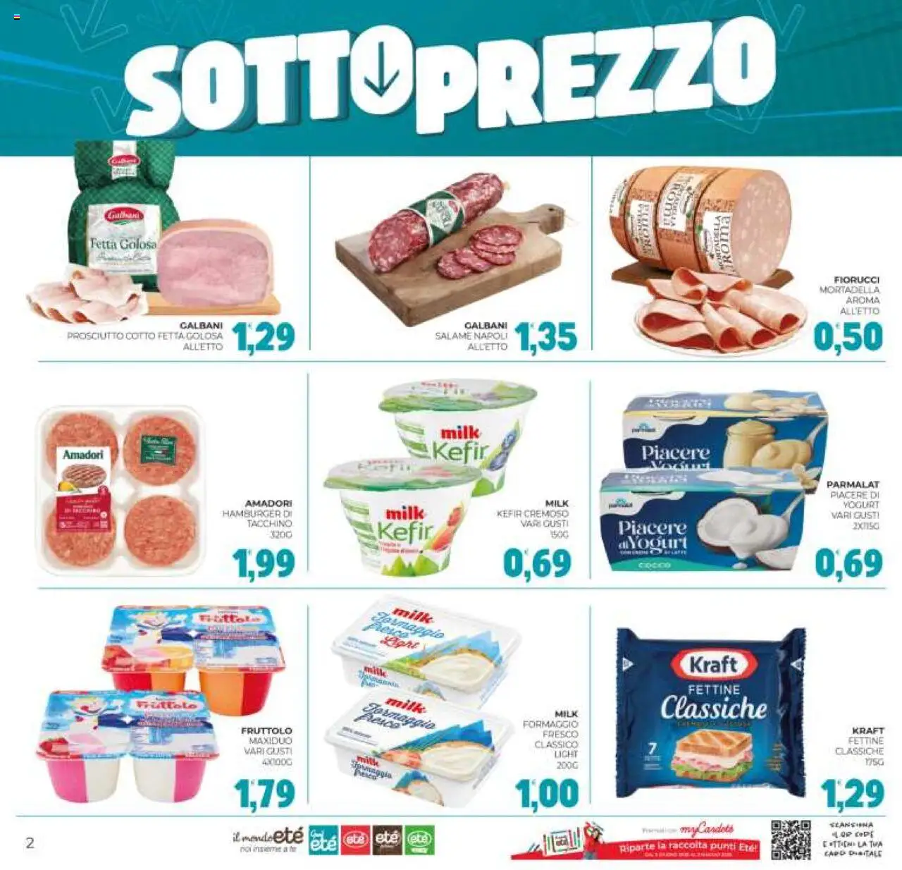 Volantino Eté del 05.08.2025 | Pagina: 2 | Prodotti: Salame, Formaggio, Prosciutto, Cocco