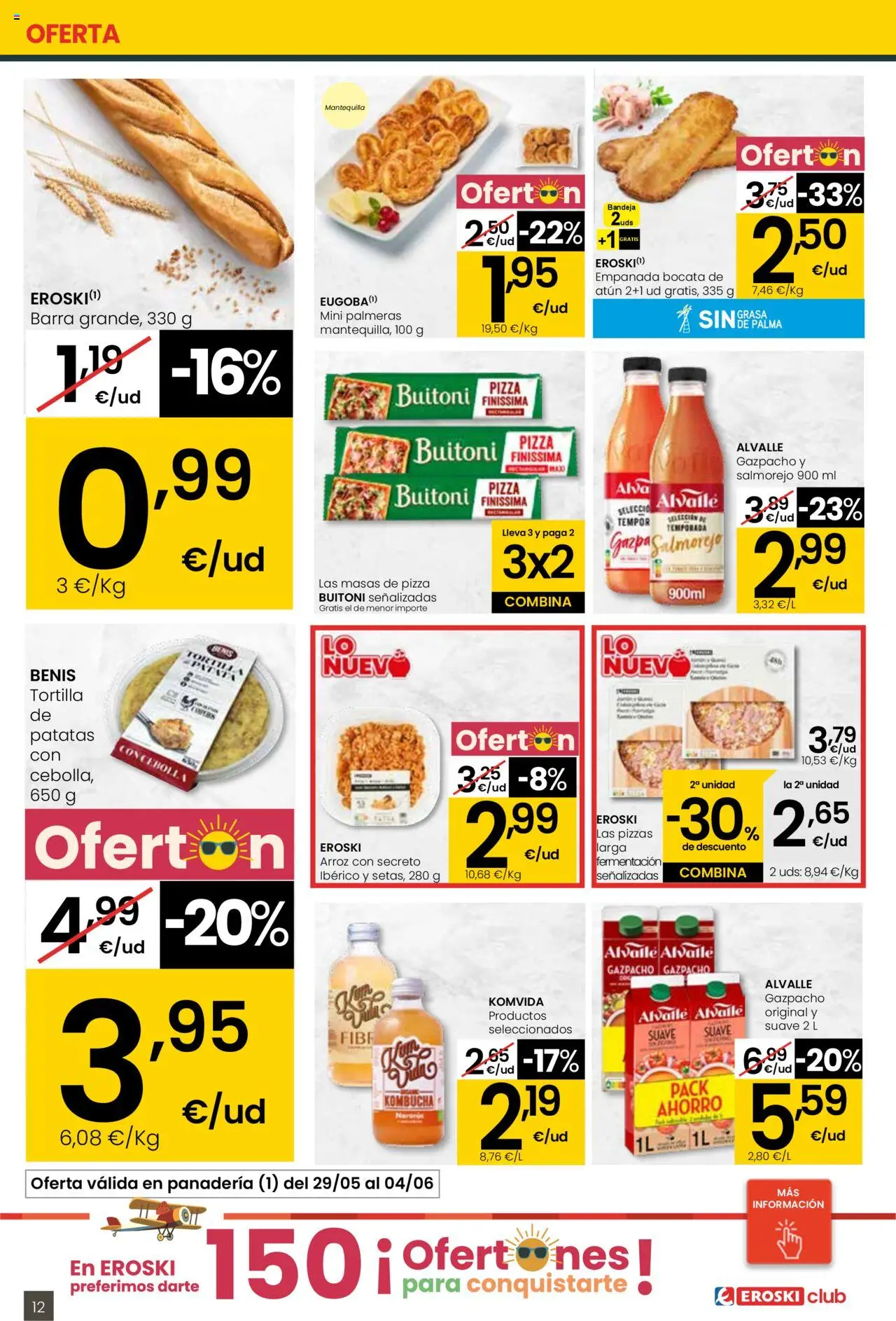 Eroski folleto │ válido desde el 29.05.2025 | Página: 12 | Productos: Arroz, Palmeras, Panadería, Συσκευή ροής