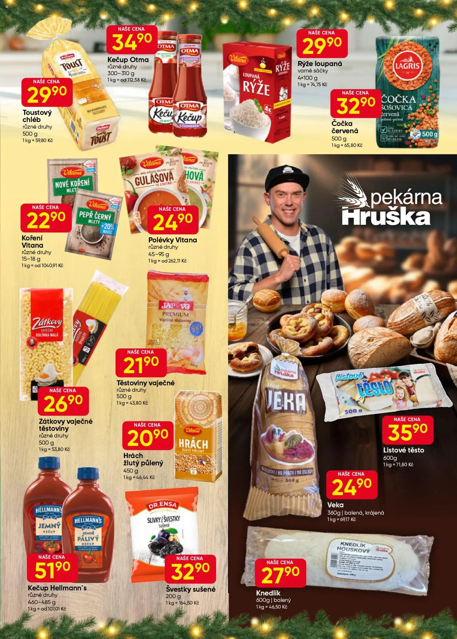 Hruška leták od 17.12.2025 | Strana: 5 | Produkty: Švestky, Kečup, Hellmann's, Těsto