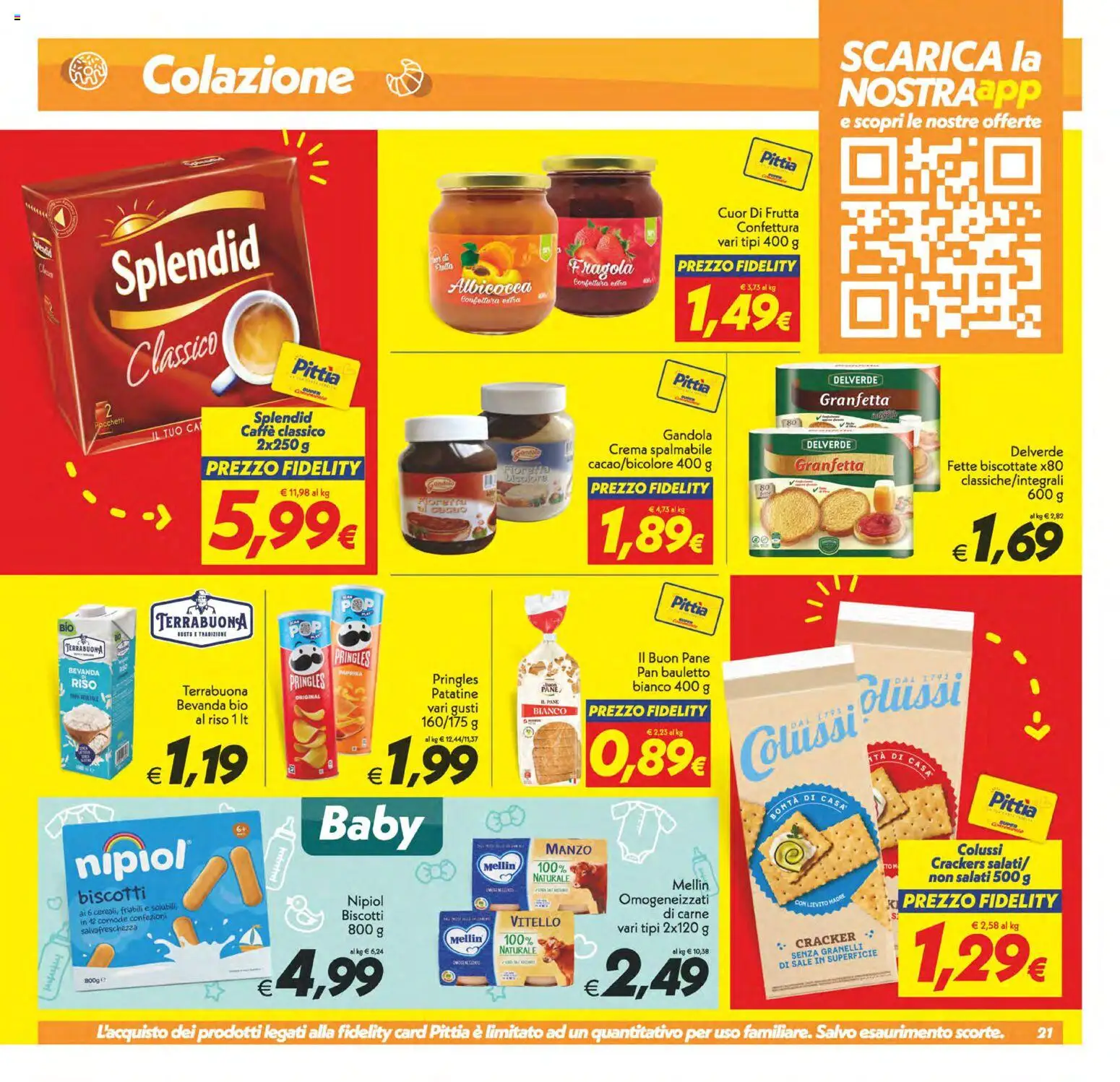 Volantino SuperConveniente del 24.10.2025 | Pagina: 21 | Prodotti: Pane, Frutta, Sale, Crackers