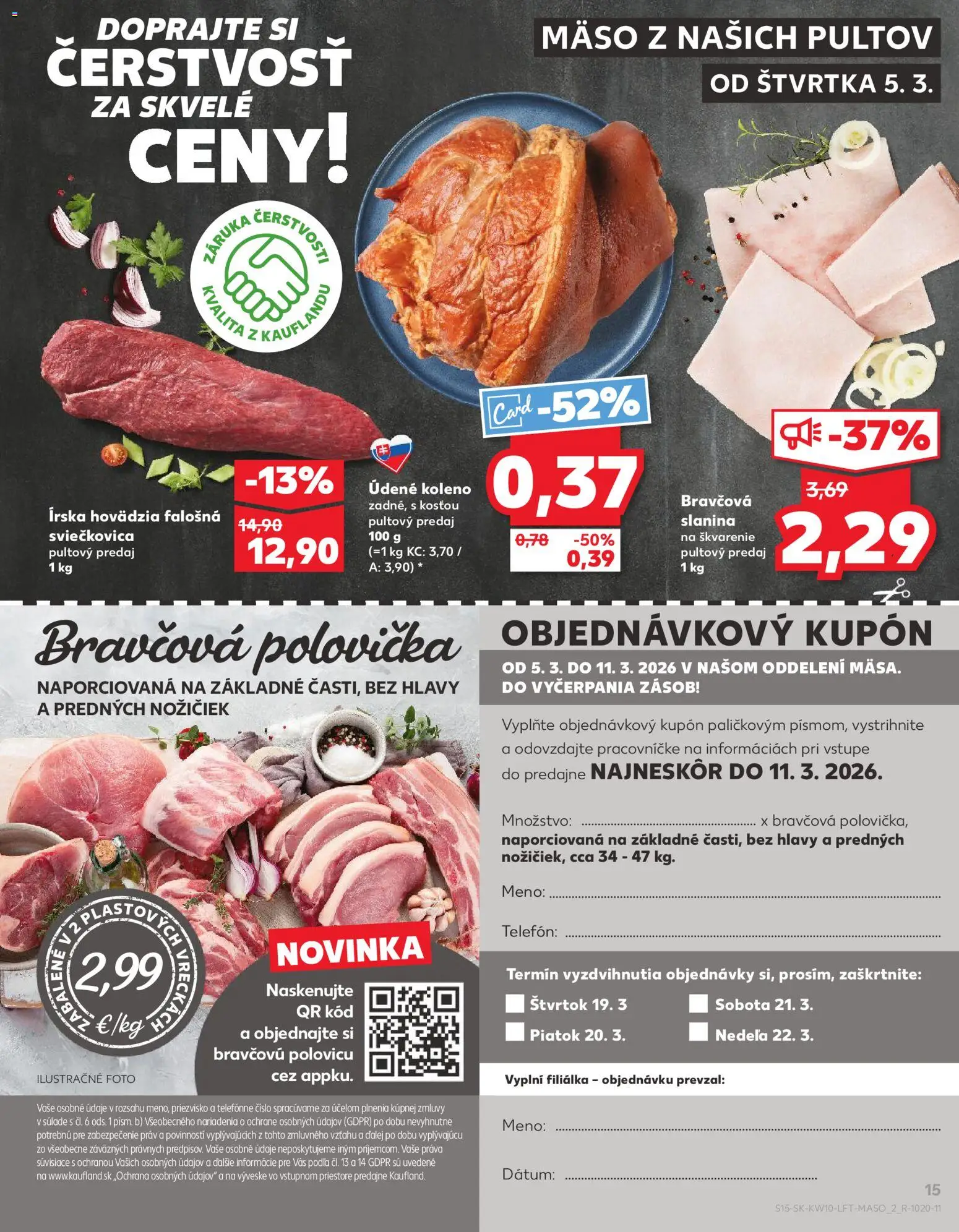 Kaufland SK akciós ujság - amely érvényes a következő dátumtól: 05.03.2026 | Oldal: 15