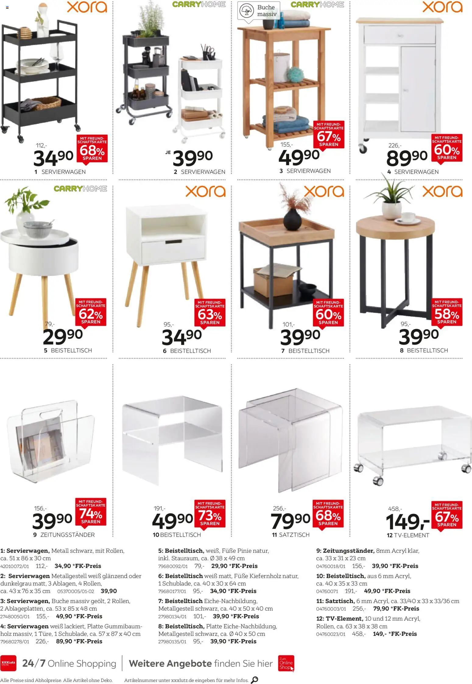 XXXL Lutz Aufbewahrung & Deko – gültig ab 16.11.2025 | Seite: 14 | Produkte: Beistelltisch, Servierwagen, Zeitungsständer