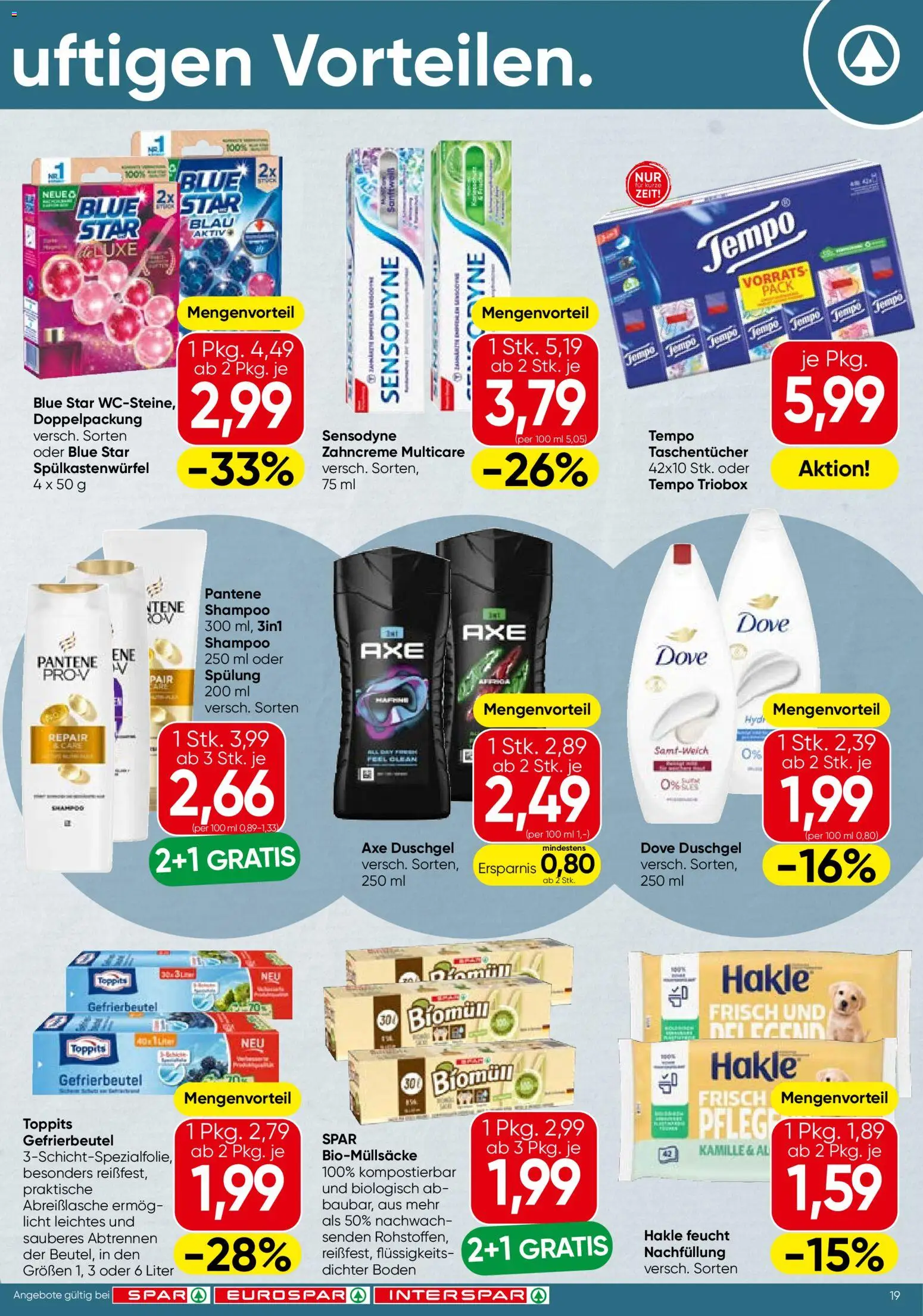 Spar Flugblatt - Burgenland gültig ab 23.10.2025 | Seite: 19 | Produkte: Shampoo, Spülung, Duschgel