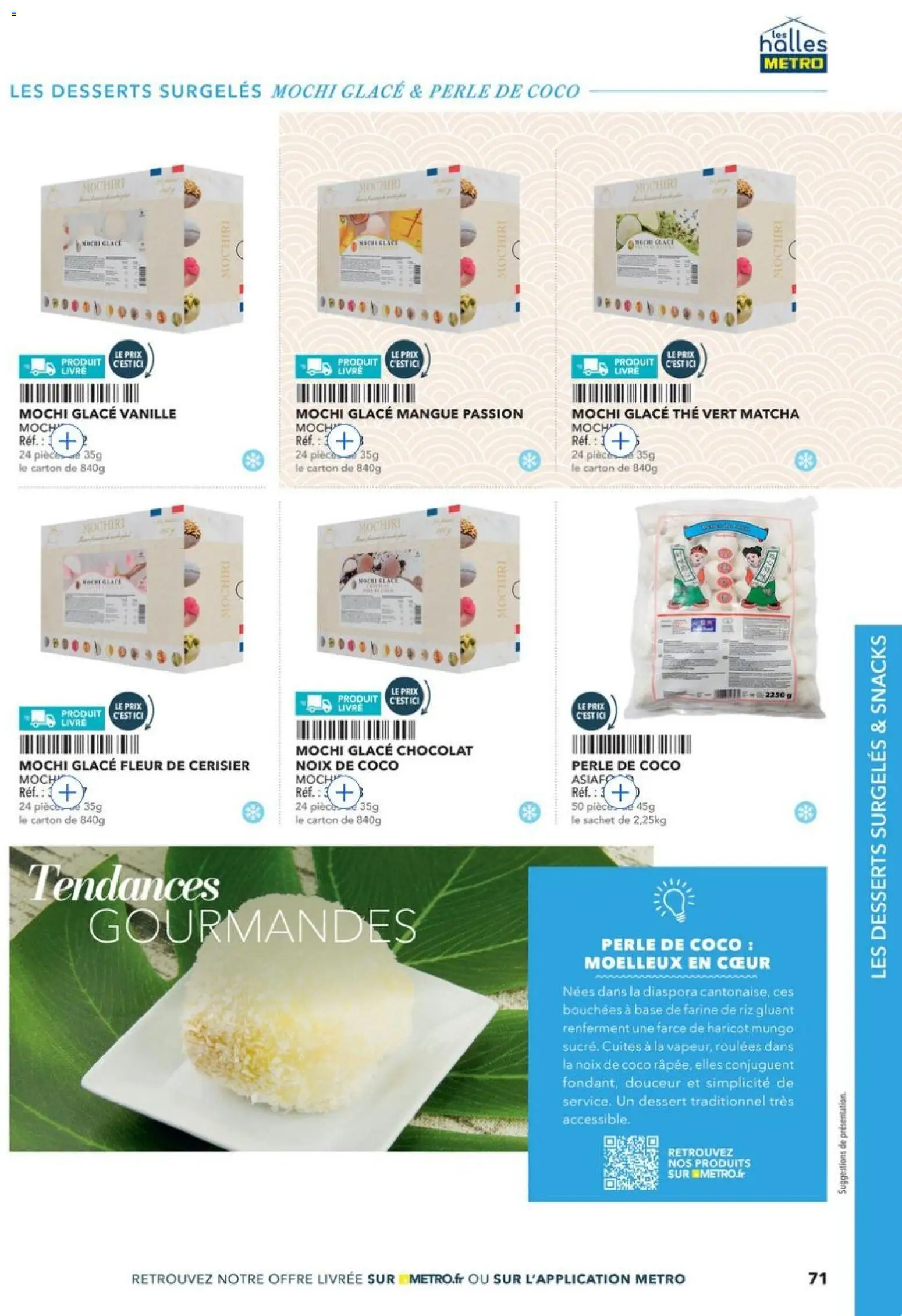 {H1} | Page: 71 | Produits: Matcha, Mangue, Base, Chocolat