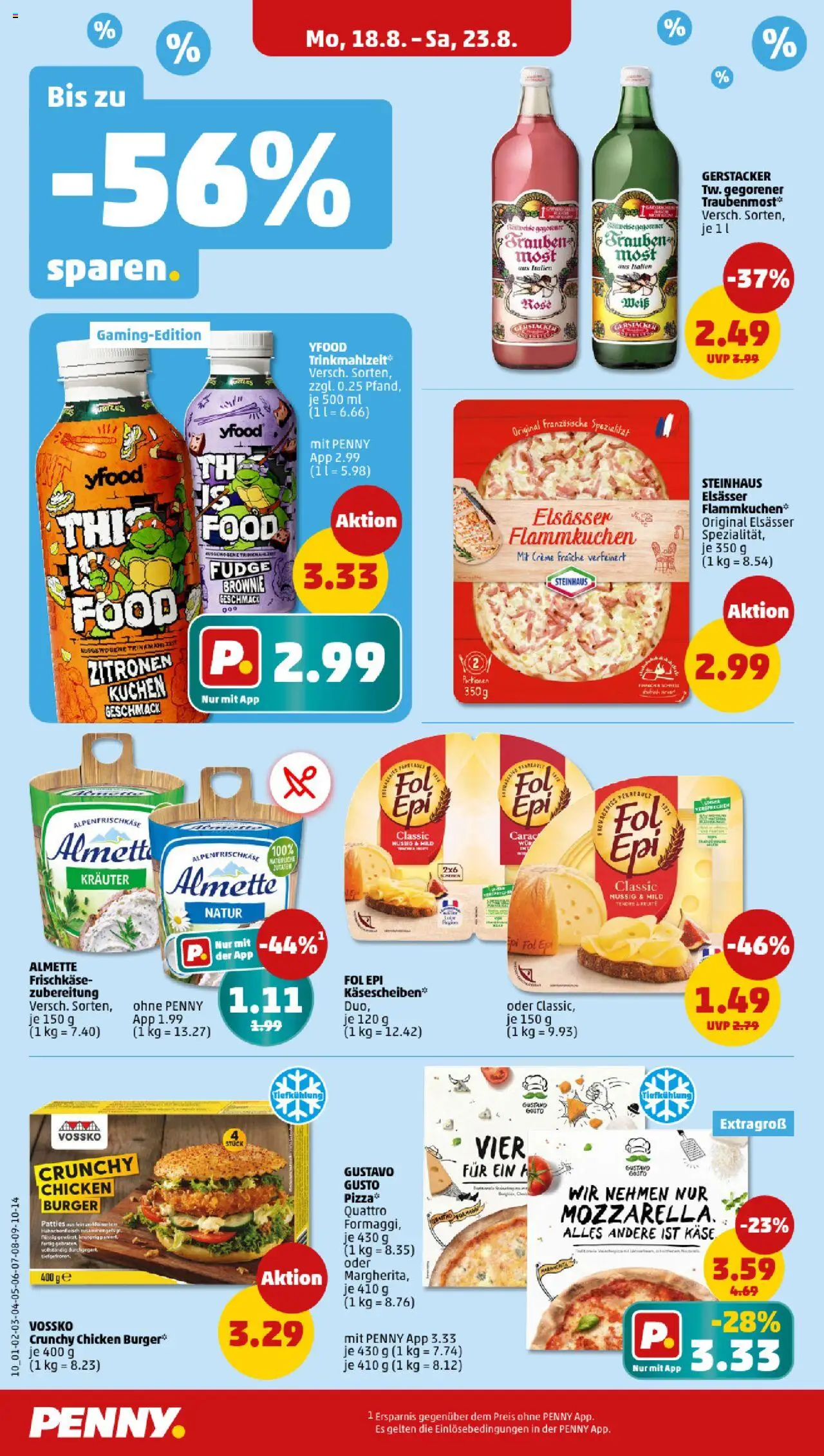 Penny Prospekt 	 - gültig ab dem 18.08.2025 | Seite: 10 | Produkte: Almette, YFood, Frischkase, Zitronen