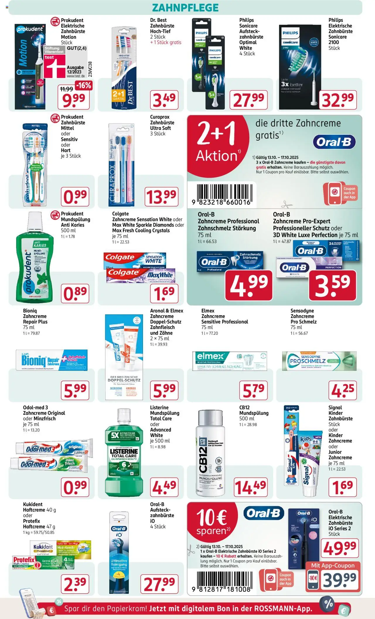 Rossmann Prospekt 	 – gültig ab 13.10.2025 | Seite: 14 | Produkte: Philips, Elektrische zahnbürste, Spülung, Zahnbürste