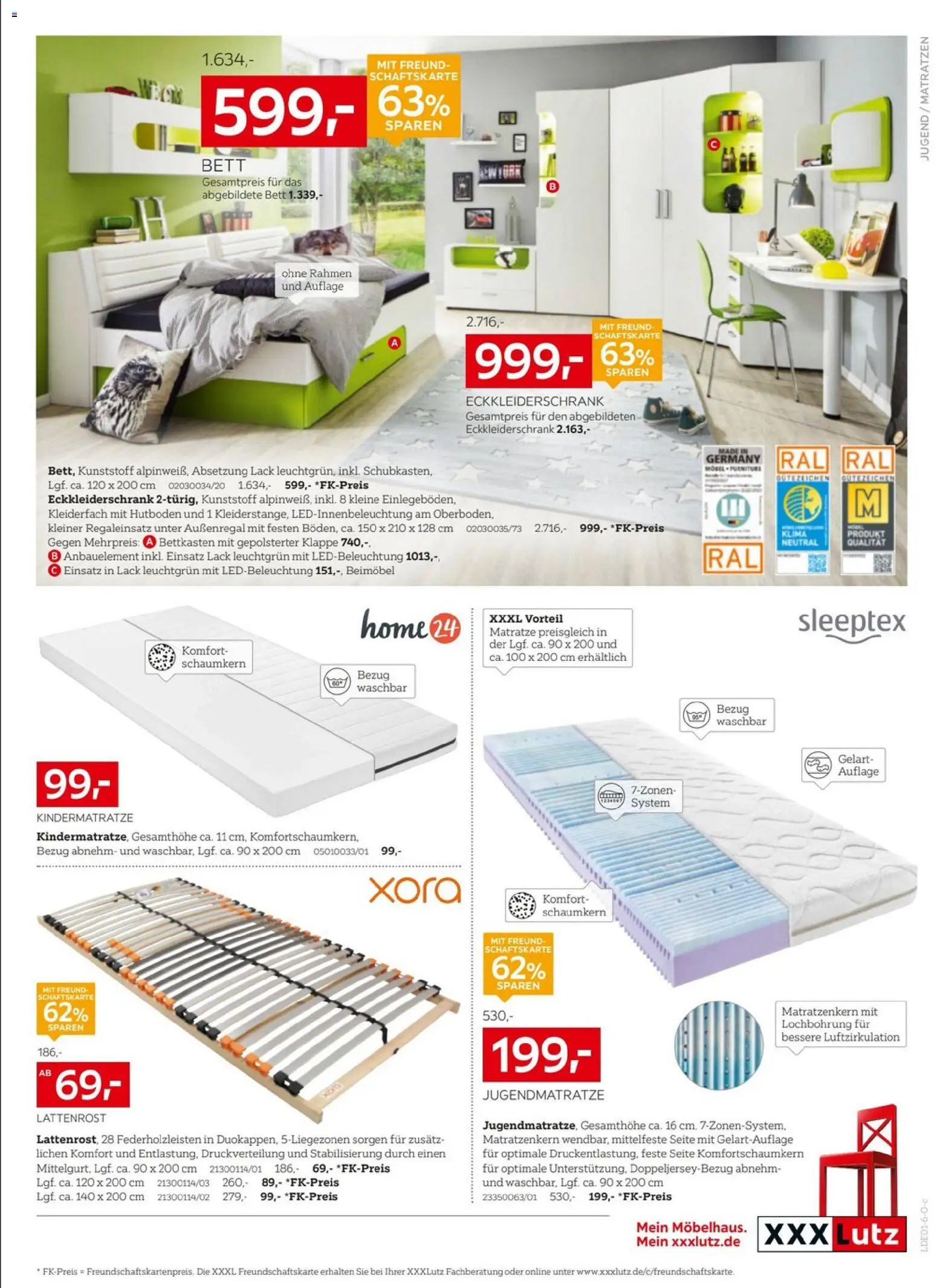 XXXL Lutz - Jubiläum – gültig ab 04.01.2026 | Seite: 21 | Produkte: Bett, Matratze, Lattenrost