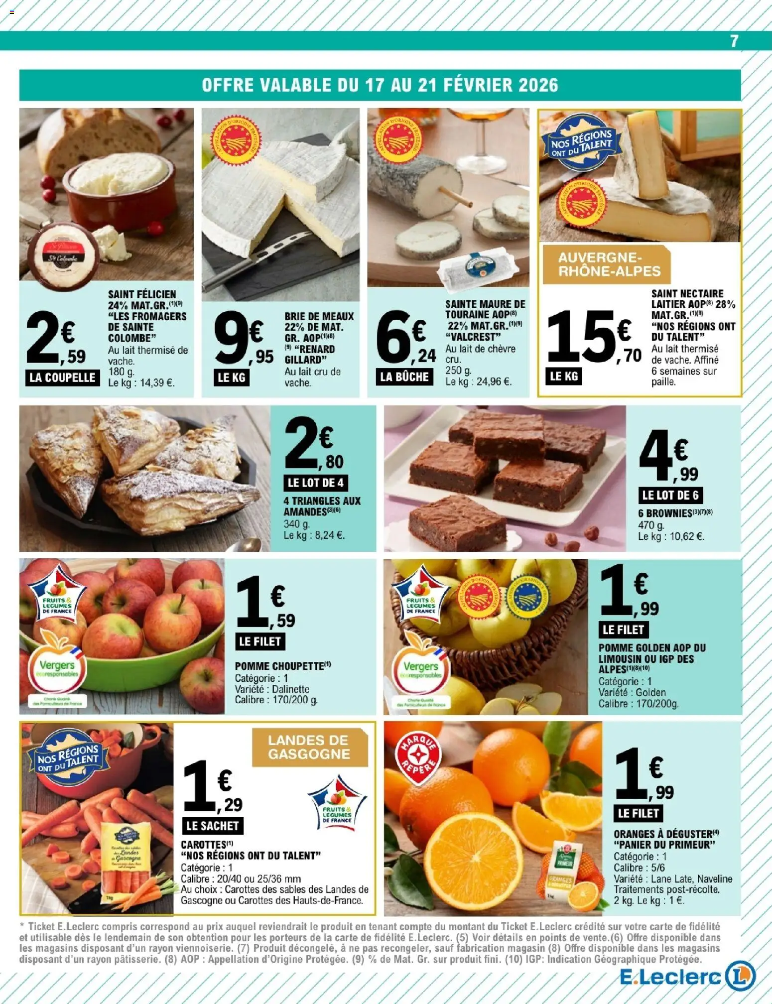 {H1} | Page: 7 | Produits: Orange, Lait, Oranges, Amandes