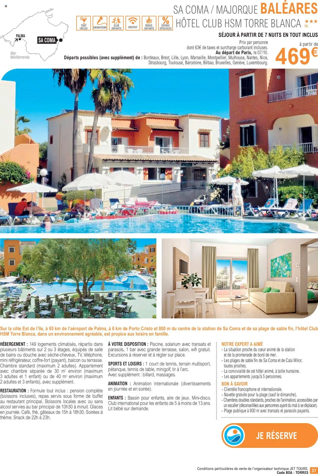  | Page: 37 | Produits: Glaces, Alcool, Lit, Buffet