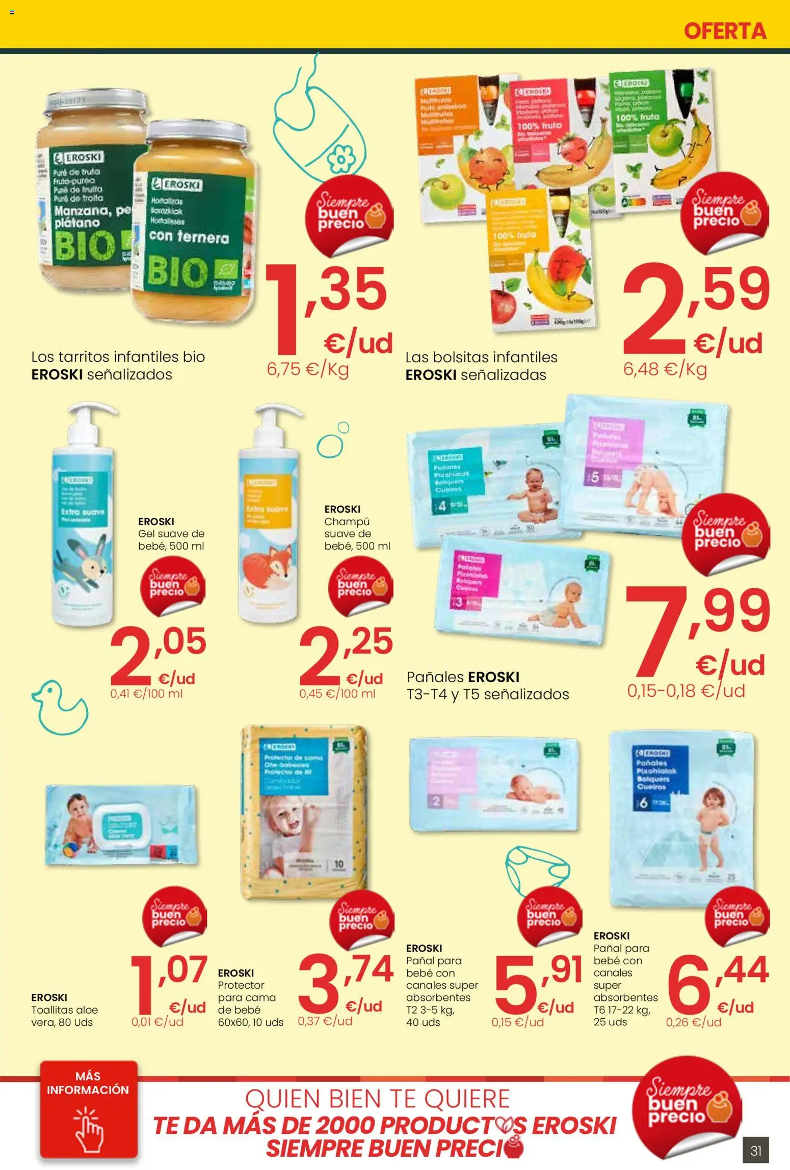 Eroski - Center │ válido desde el 29.01.2026 | Página: 31 | Productos: Champú, Té, Cama