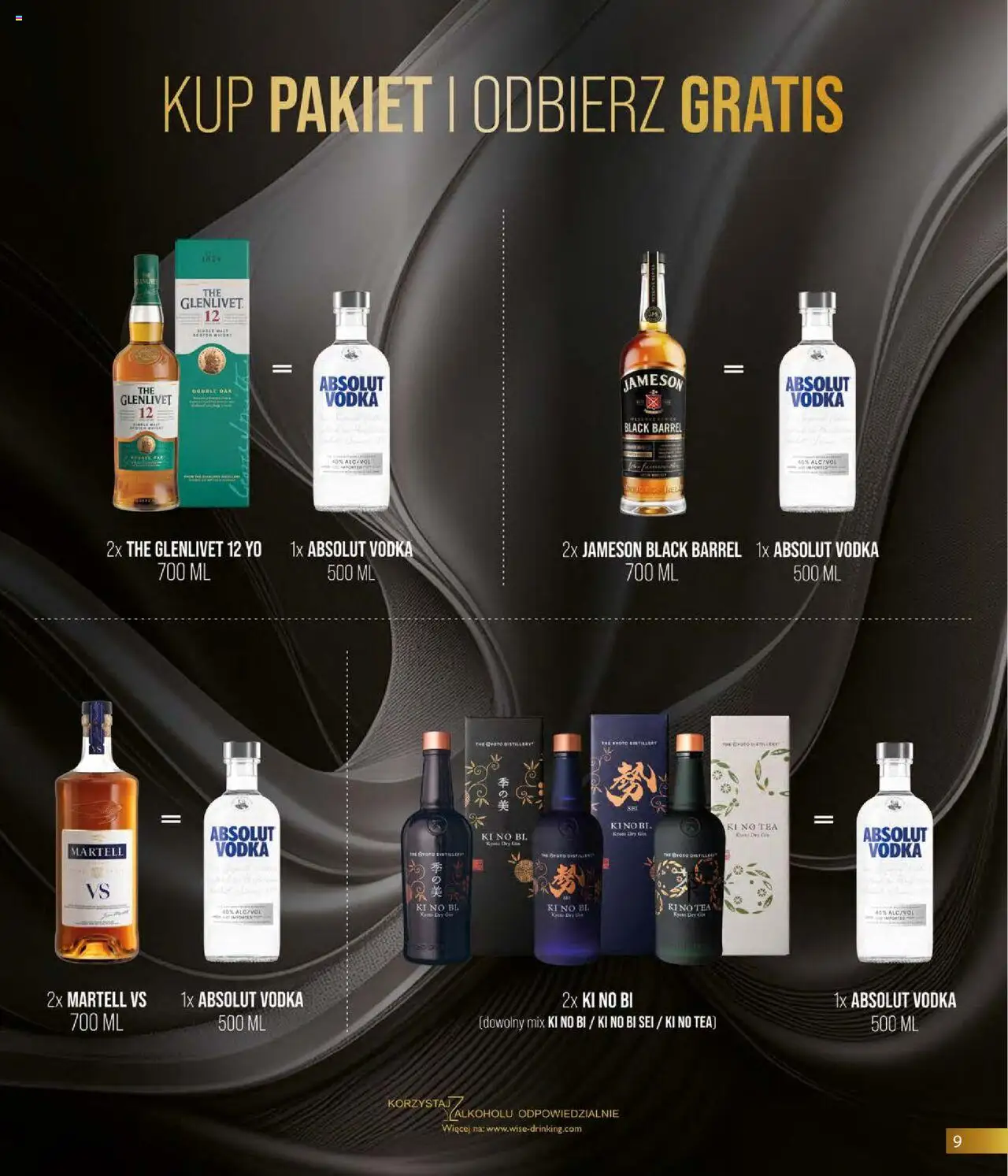 Eurocash Gazetka - Horeca od 01.09.2025 | Strona: 9 | Produkty: Jameson, Vodka, Gin