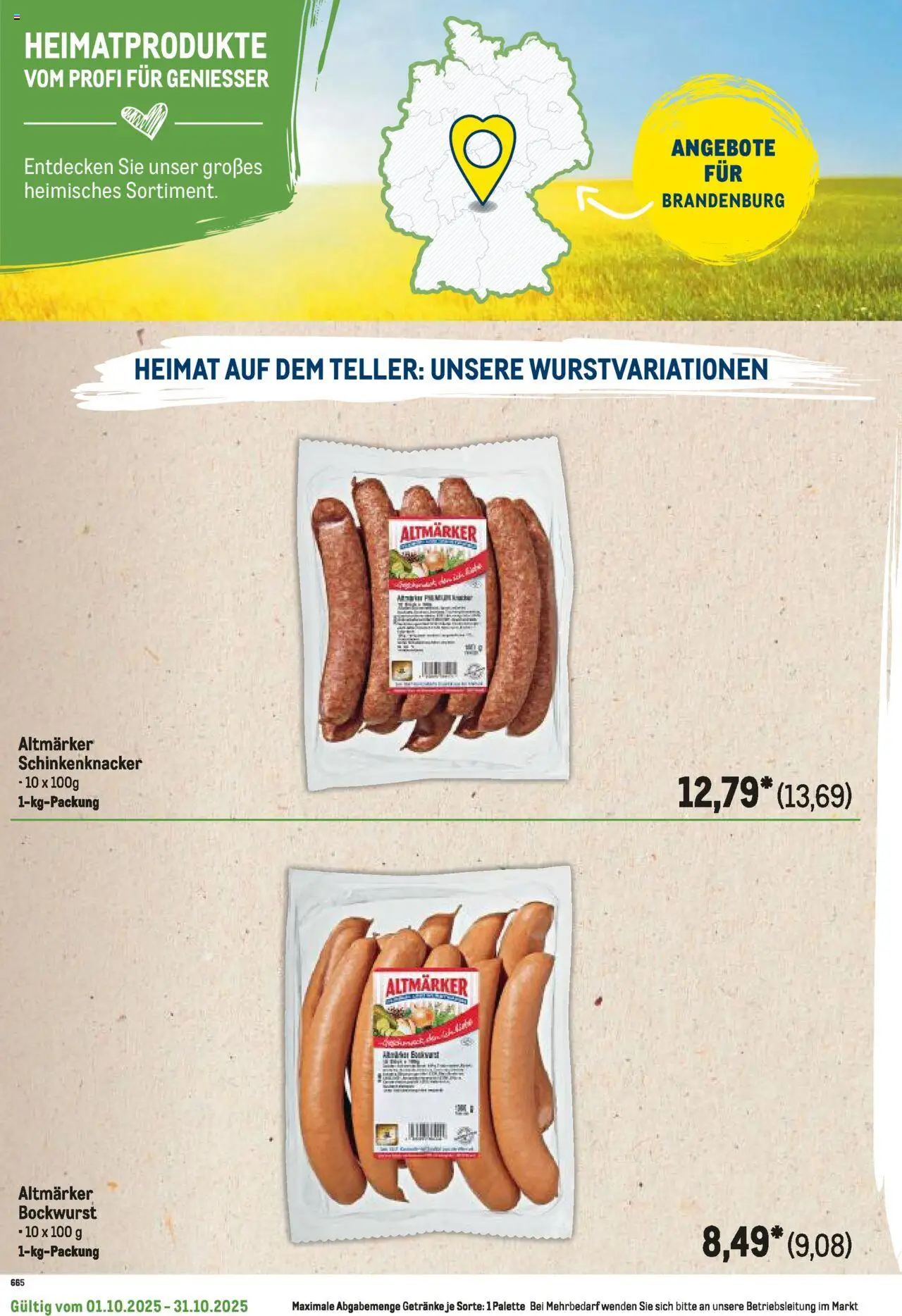 Metro Regionaler Flyer – gültig ab 01.10.2025 | Seite: 58 | Produkte: Bockwurst