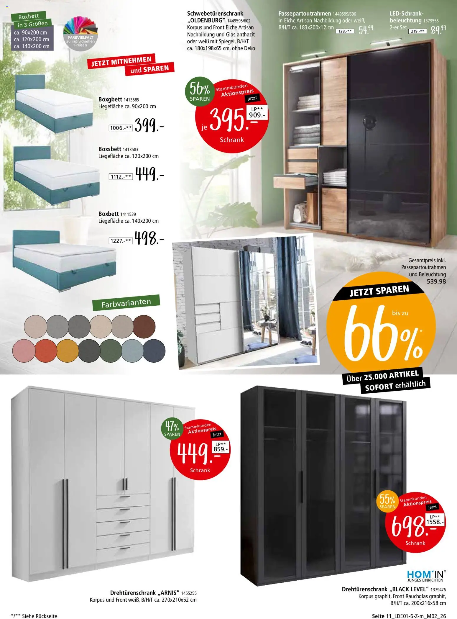 Zurbrüggen Z2 unschlagbar günstig – gültig ab 27.01.2026 | Seite: 15 | Produkte: Schwebetürenschrank, Drehtürenschrank, Schrank