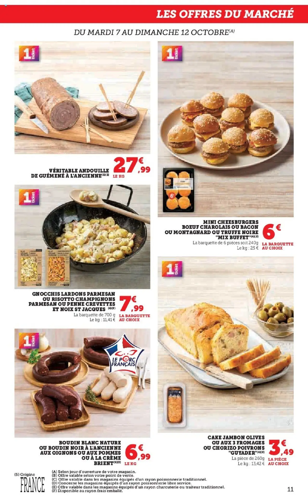 {H1} | Page: 11 | Produits: Chorizo, Jambon, Porc, Crème