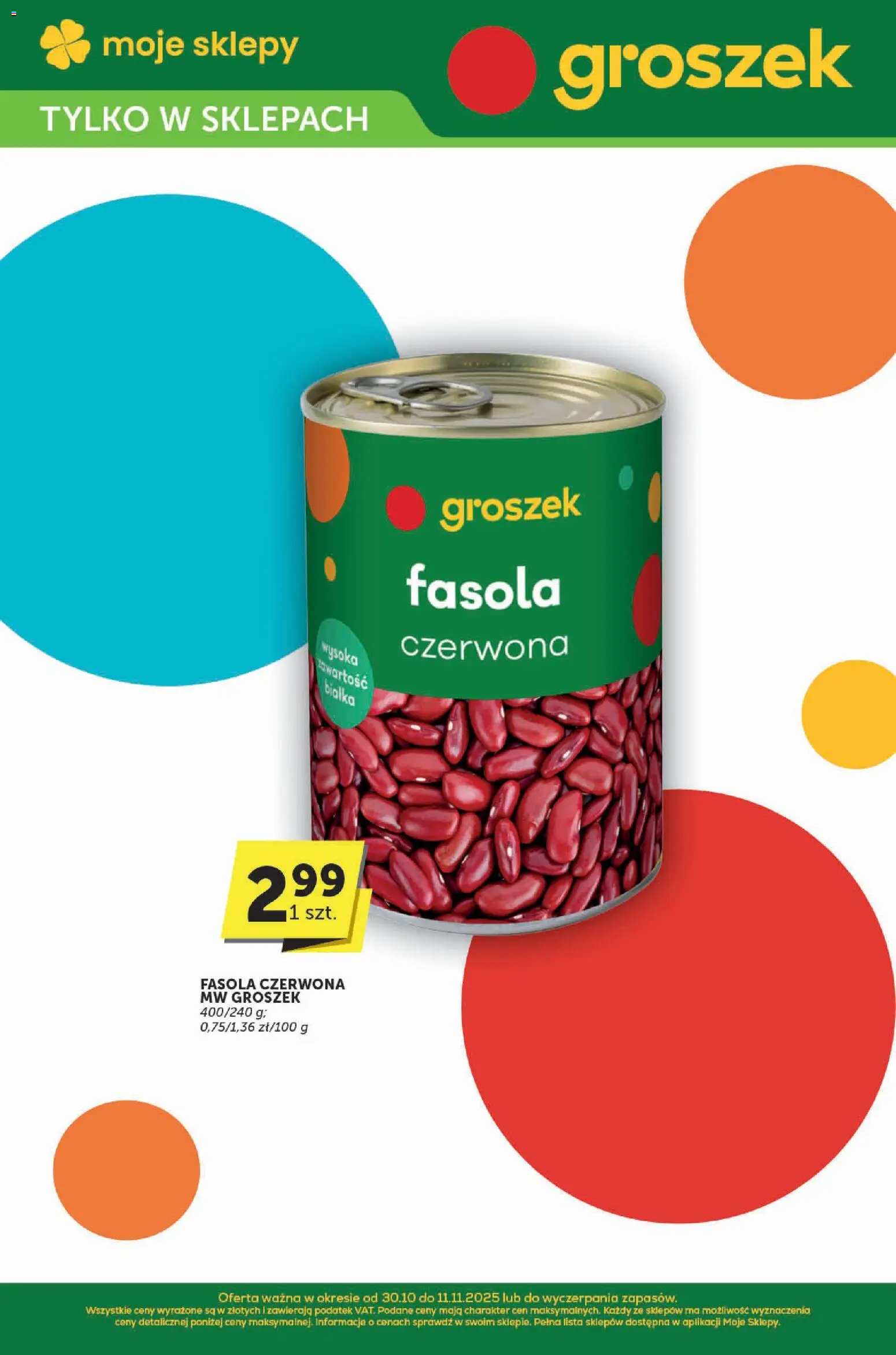 Euro Sklep Gazetka - Katalog od 30.10.2025 | Strona: 32 | Produkty: Groszek, Fasola czerwona