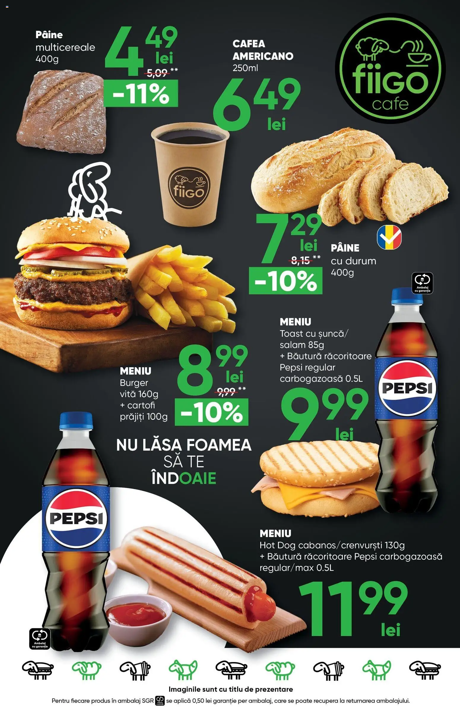 Noul catalog Profi – valabil de la 04.02.2026 | Pagină: 8 | Produse: Cafea, Salam, Burger, Cartofi