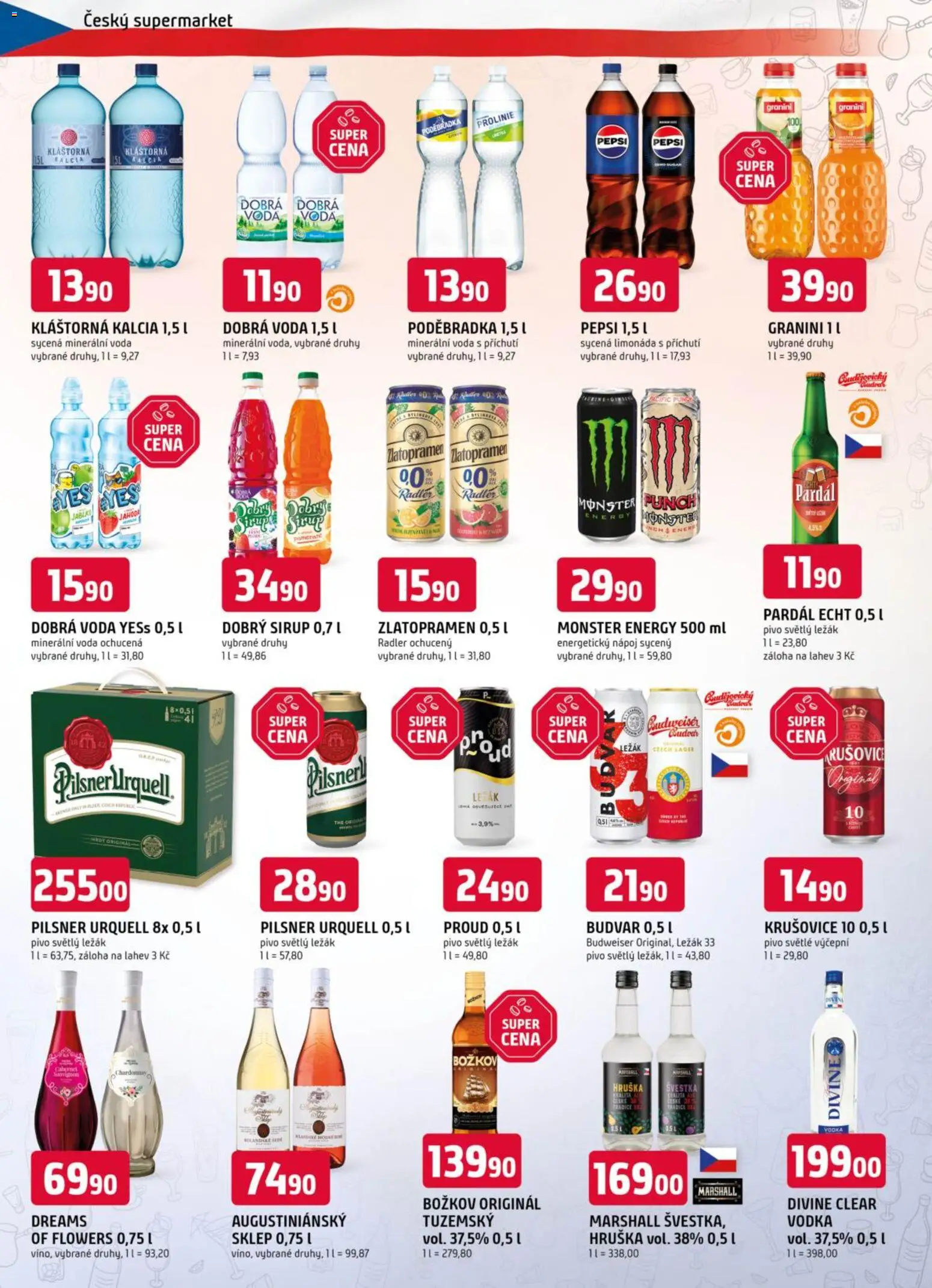 Trefa leták od 14.01.2026 | Strana: 10 | Produkty: Zlatopramen, Limonáda, Poděbradka, Pilsner Urquell