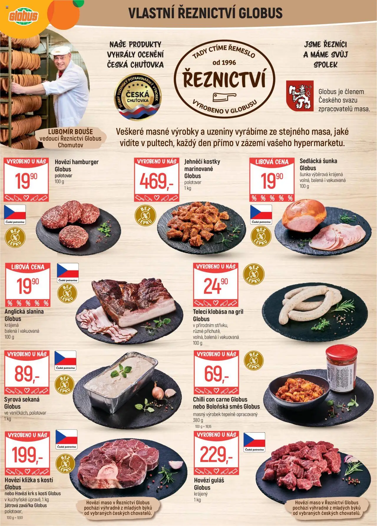 Globus leták - Chomutov od 25.06.2025 | Strana: 5 | Produkty: Globus, Hovězí maso, Anglická slanina, Guláš