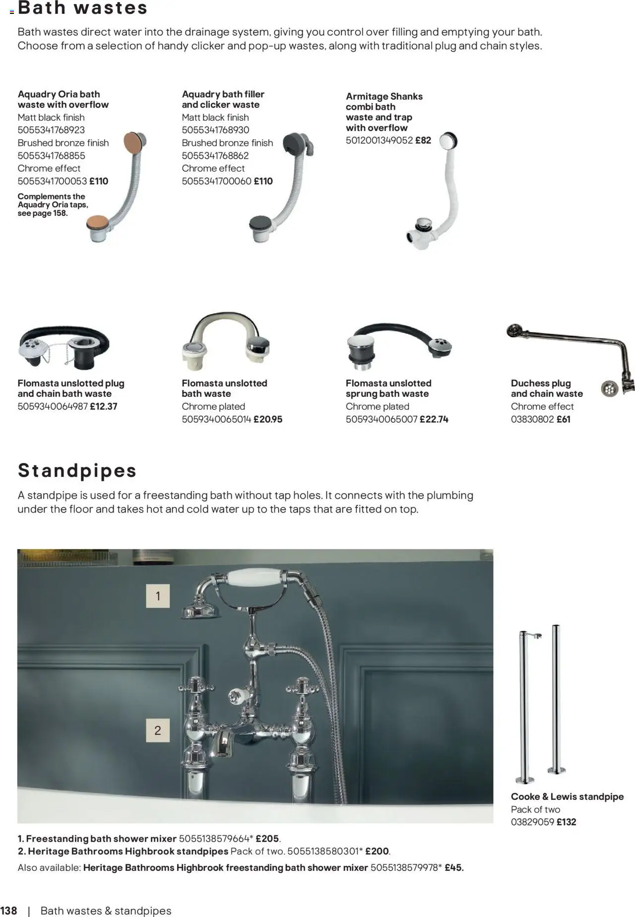  | Page: 138 | Products: Bath, Shower, Floor, Mixer