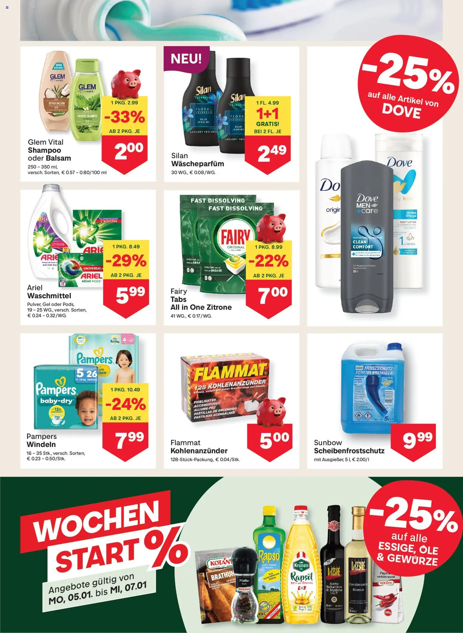 MPREIS Flugblatt gültig ab 01.01.2026 | Seite: 11 | Produkte: Gewürze, Pfeffer, Pampers, Waschmittel