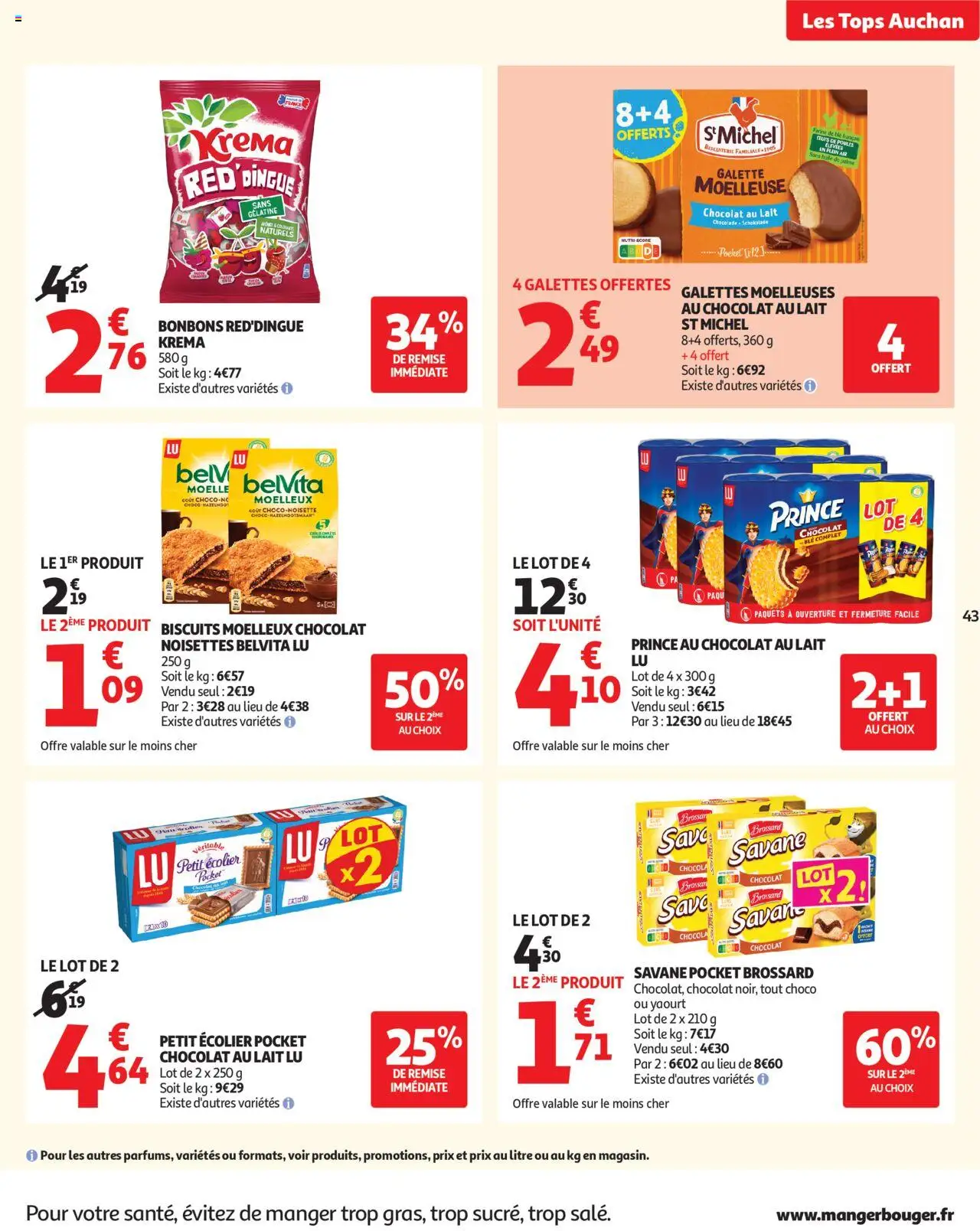 {H1} | Page: 43 | Produits: Yaourt, Chocolat, Gélatine, Biscuits