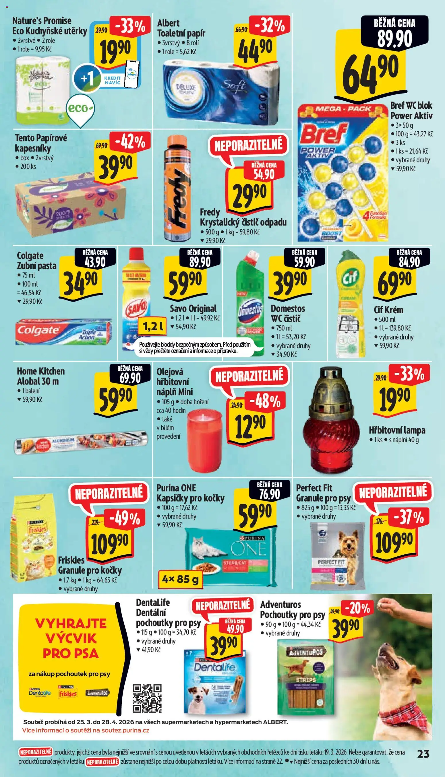 Albert leták - Supermarket od 25.03.2026 | Strana: 33 | Produkty: Box, Toaletní papír, Blok, Lampa