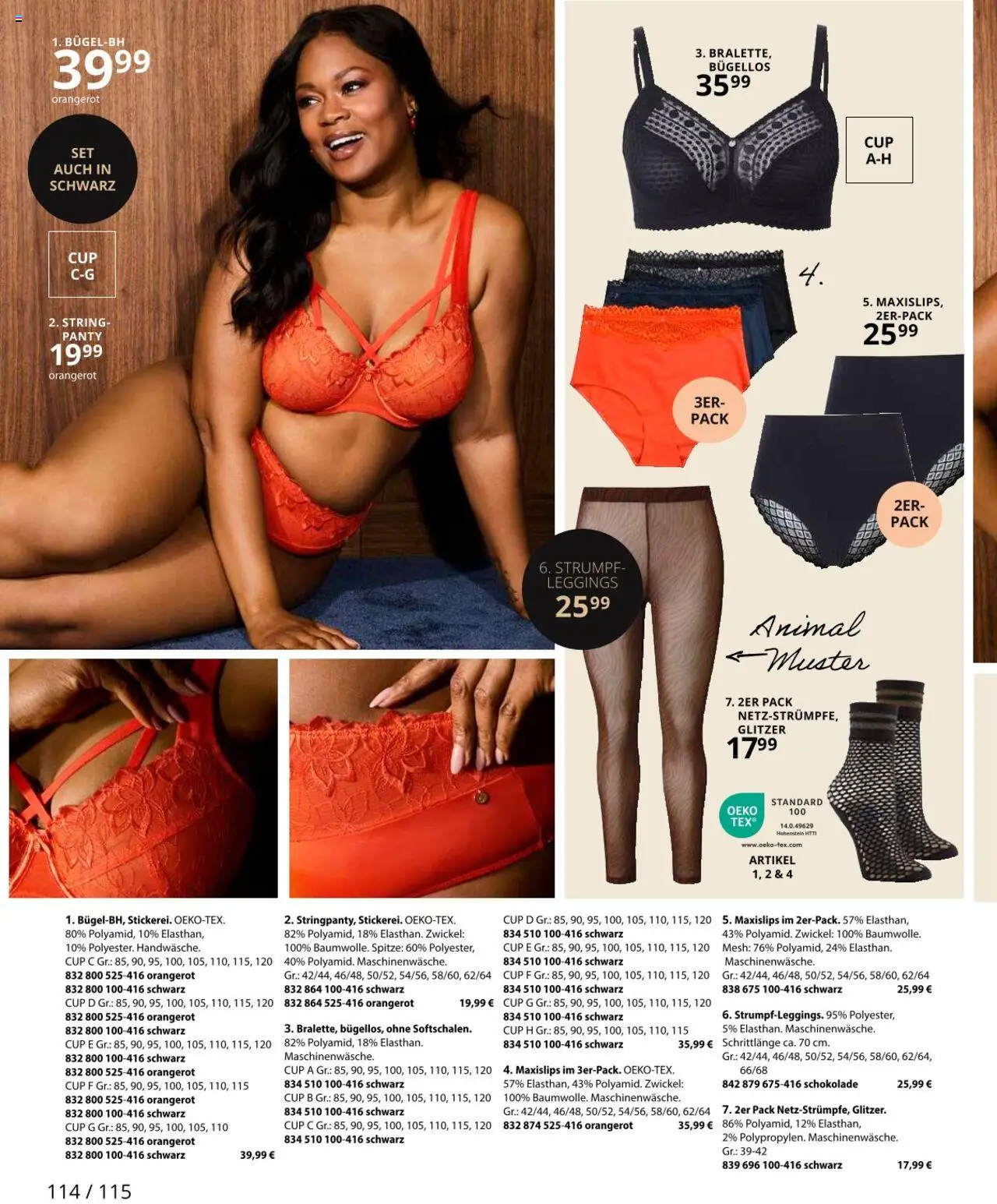 Ulla Popken Prospekt 	 - gültig ab dem 01.08.2025 | Seite: 114 | Produkte: String, Schokolade, Leggings