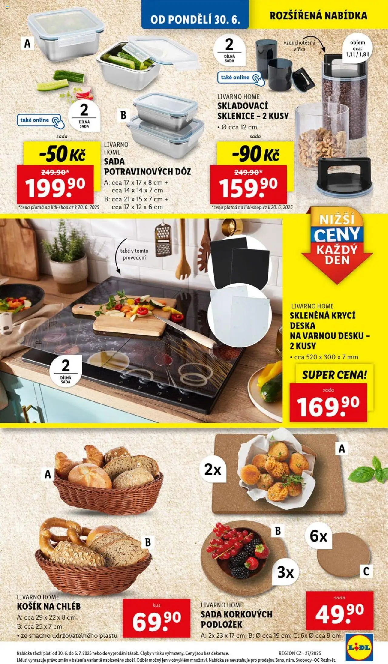 Lidl leták od 30.06.2025 | Strana: 39 | Produkty: Chléb, Košík, Sklenice