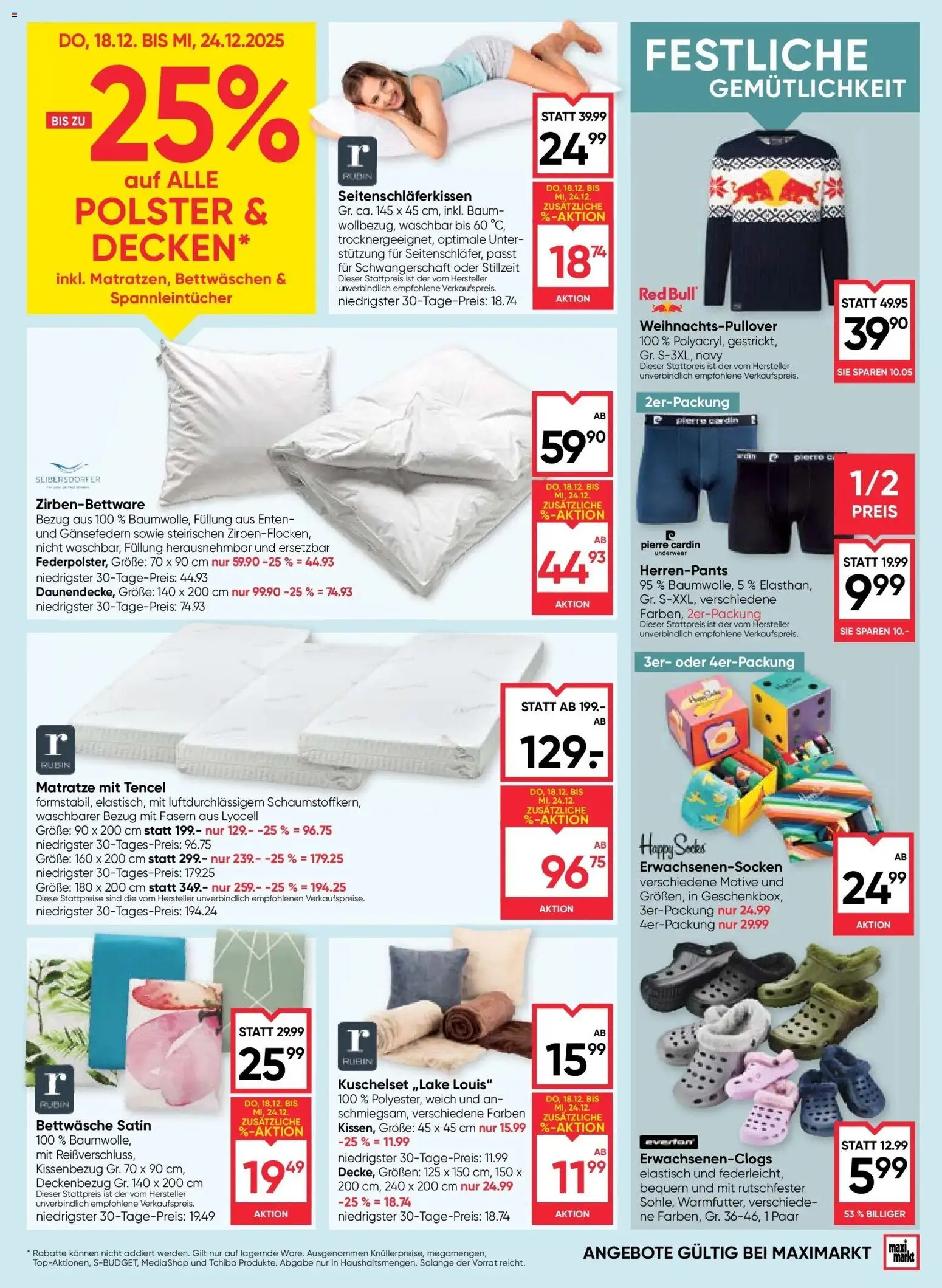 Maximarkt Ried gültig ab 18.12.2025 | Seite: 25 | Produkte: Matratze
