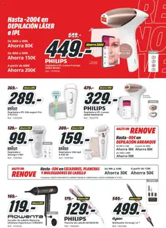 Vista previa Media Markt folleto válido desde el 16.10.2025 | Página: 18 | Productos: Plancha, Depiladora