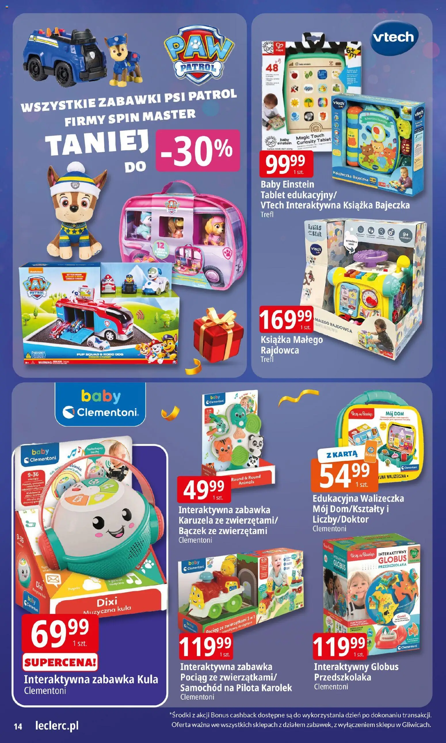 E.Leclerc Gazetka - Wrocław prezenty od 02.12.2025 | Strona: 14 | Produkty: Karta, Tablet, Globus