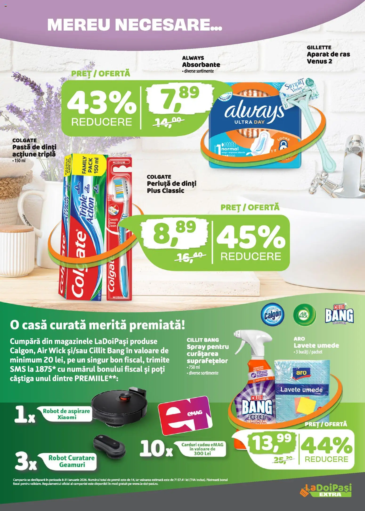 Noul catalog LaDoiPași – valabil de la 08.01.2026 | Pagină: 9 | Produse: Pomelo, Aparat De Ras, Pastă de dinți, Absorbante
