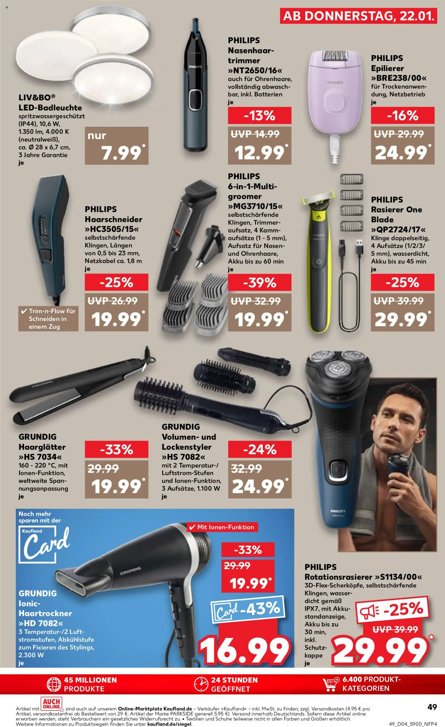 Kaufland prospekt Berlin	 – gültig ab 25.01.2026 | Seite: 49 | Produkte: Philips, Epilierer, Batterien, Kappe