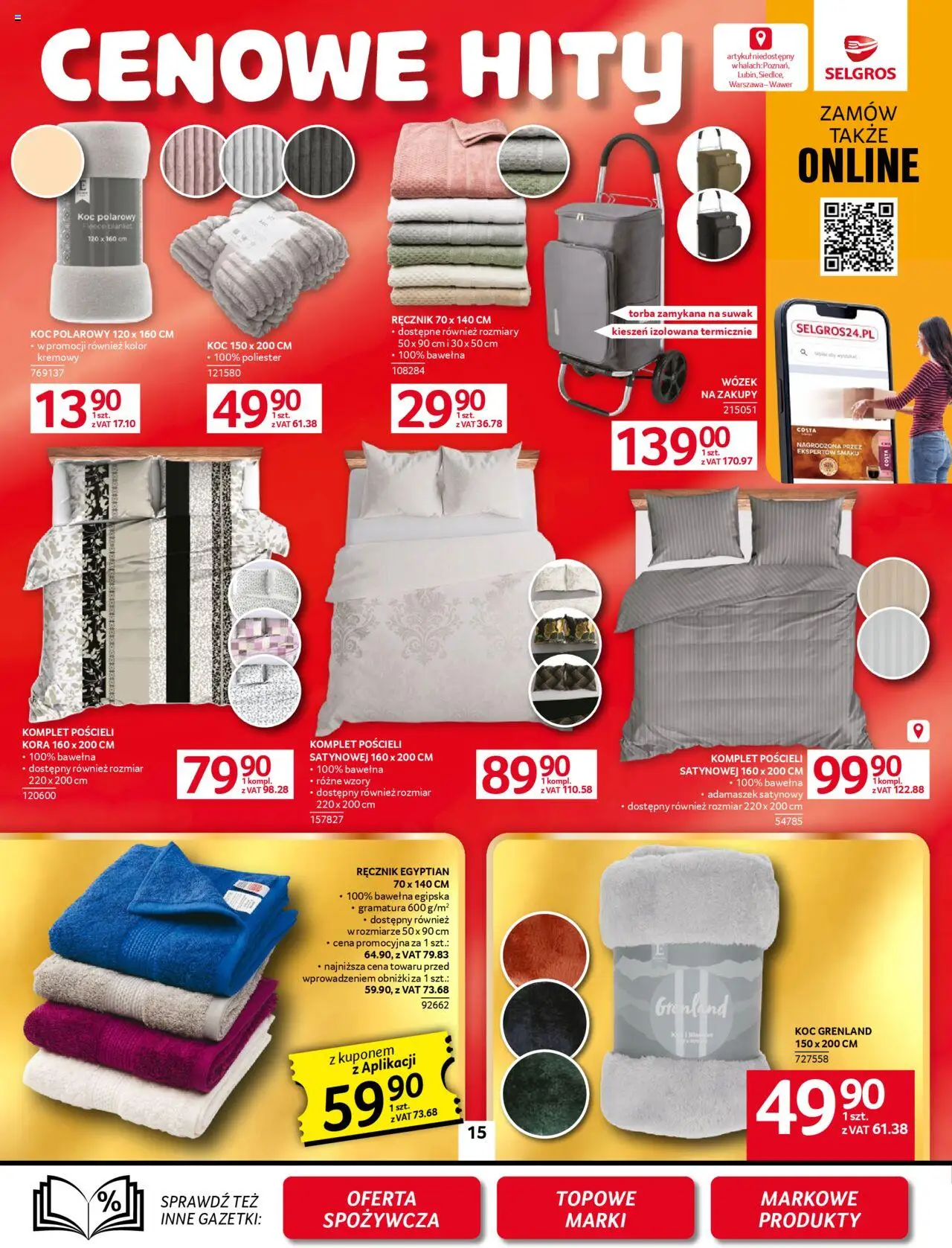 Selgros cash&carry Gazetka - Oferta przemysłowa od 11.09.2025 | Strona: 19 | Produkty: Torba, Koc