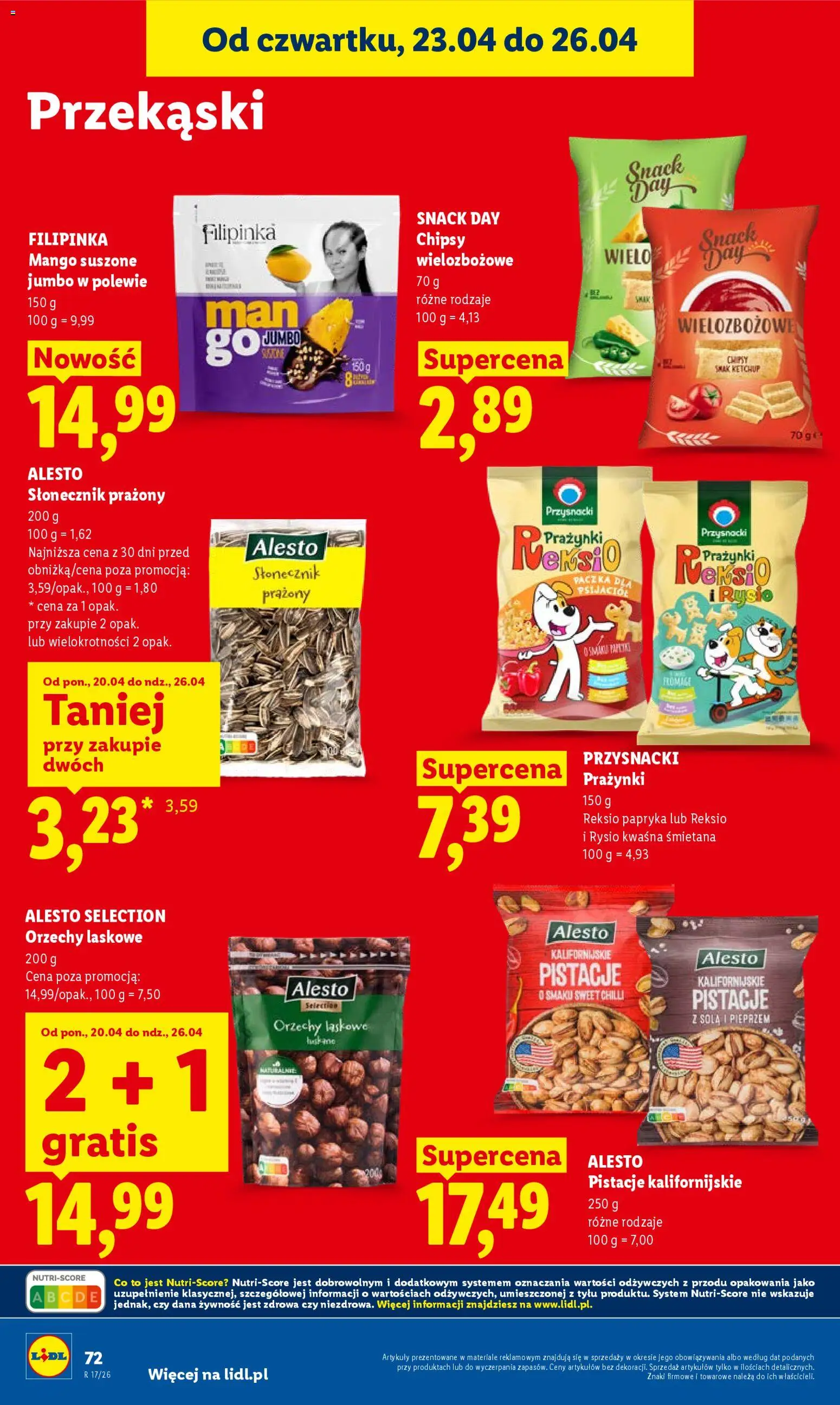 Lidl Polsko leták od 23.04.2026 | Strana: 72 | Produkty: Mango, Chipsy
