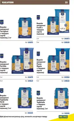 Metro акції дійснийкції з 10.12.2025 | Сторінка: 33 | Товари: Макарони