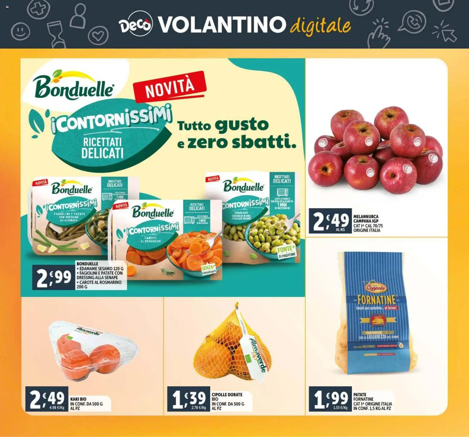 Volantino Decò del 28.10.2025 | Pagina: 22 | Prodotti: Microonde, Patatine, Cipolle, Salsa