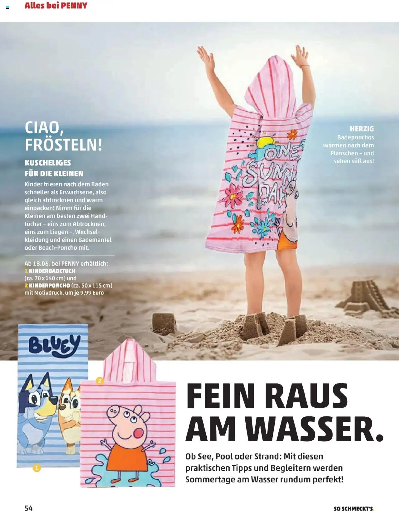 Penny Markt So Schmeckt's - Sommer 2025 gültig ab 01.06.2025 | Seite: 54 | Produkte: Wasser, Bademantel