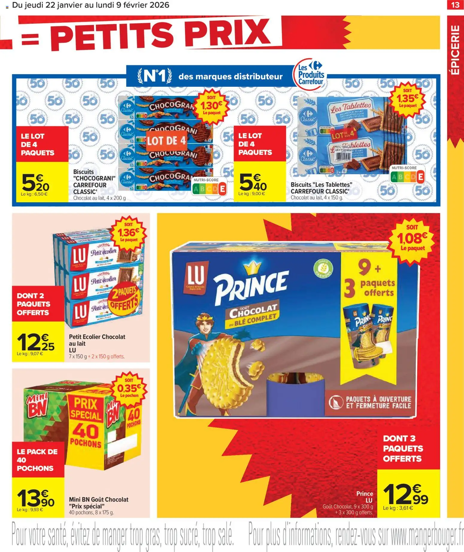 {H1} | Page: 15 | Produits: Lait, Chocolat, Biscuits