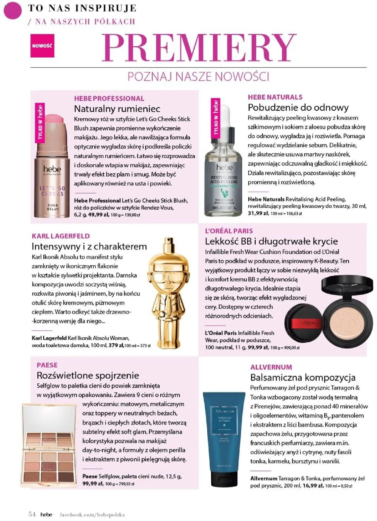 Hebe gazetka - Magazyn od 01.03.2026 | Strona: 54 | Produkty: Woda toaletowa, Makijaż, Róż, Anyż