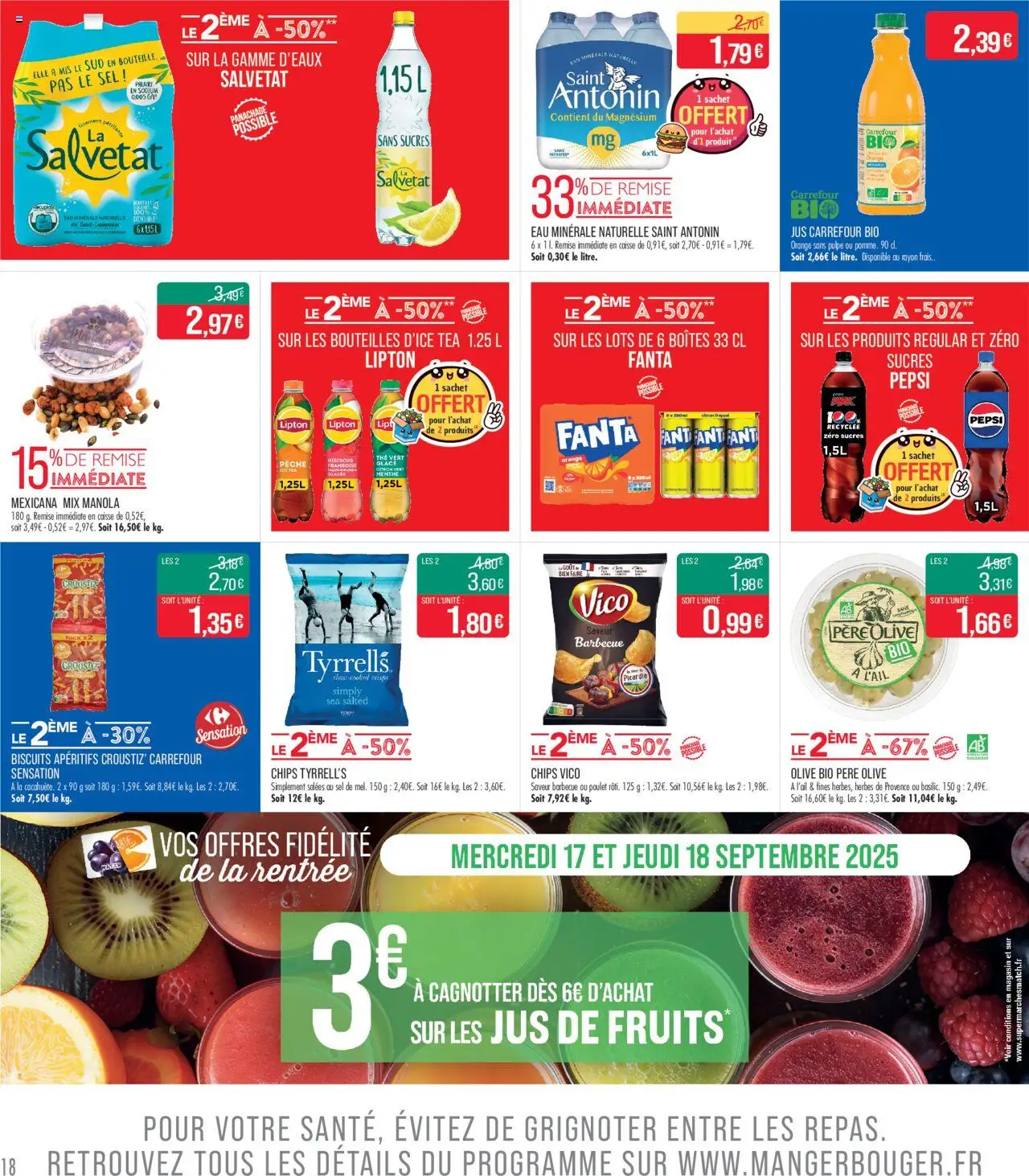  | Page: 18 | Produits: Eau minérale, Olive, Barbecue, Biscuits