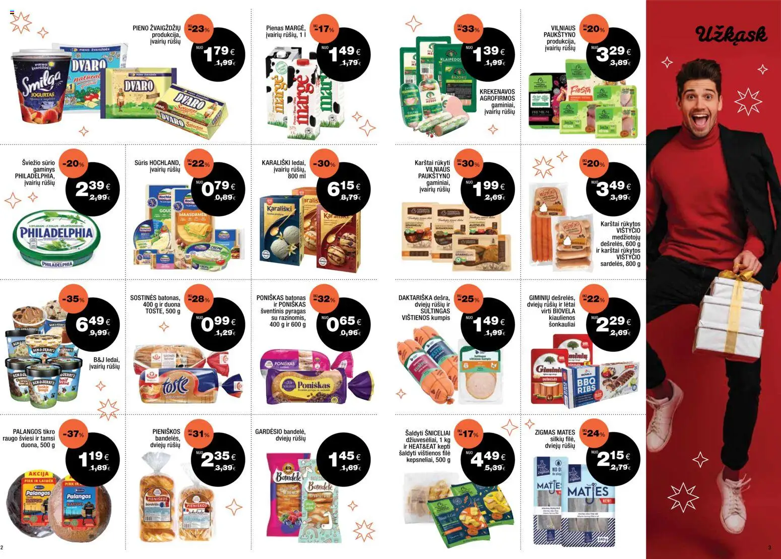 Express market akcijos nuo 07.12.2025 | Puslapis: 2 | Prekių: Batonas, Bandelė, Pyragas, Sūris