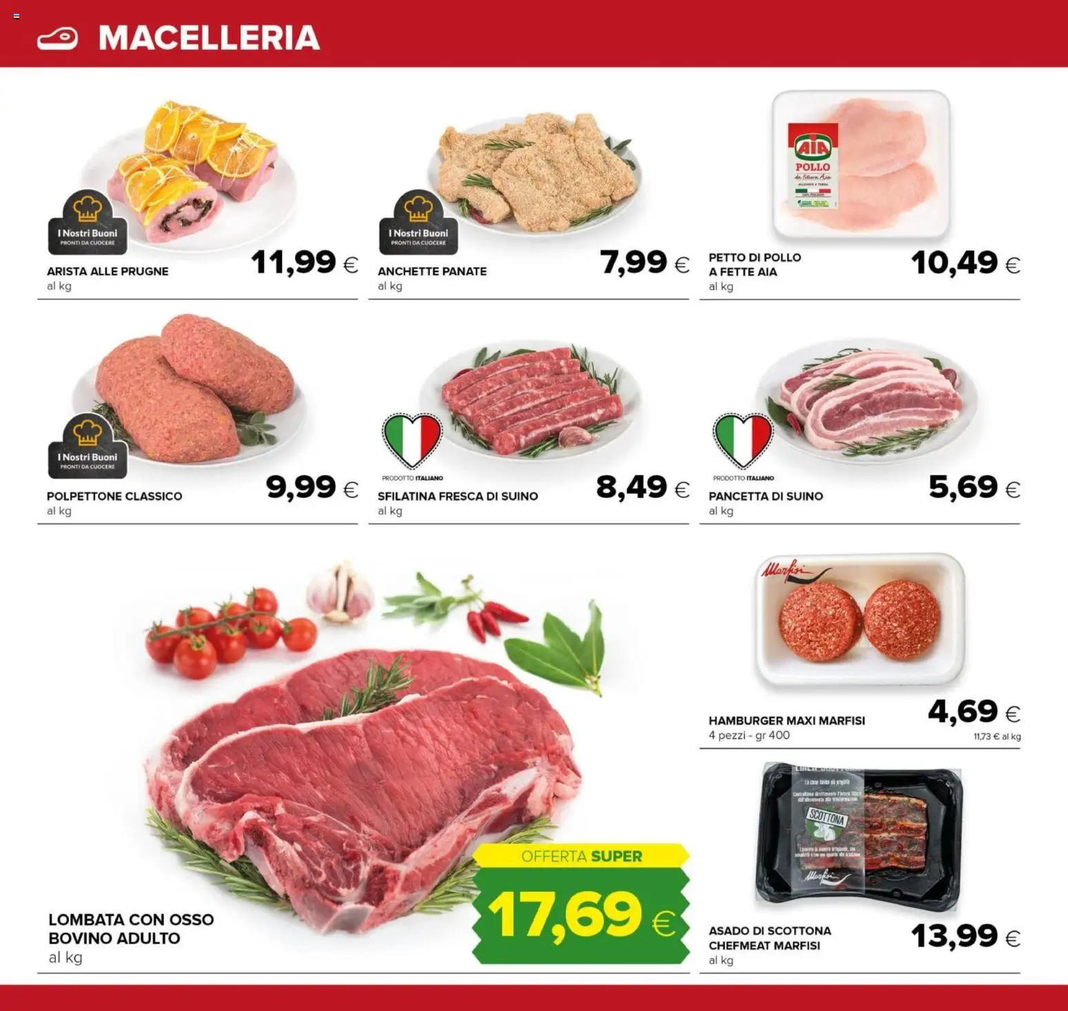 Volantino Oasi del 01.12.2025 | Pagina: 12 | Prodotti: Pollo, Pancetta, Suino, Hamburger