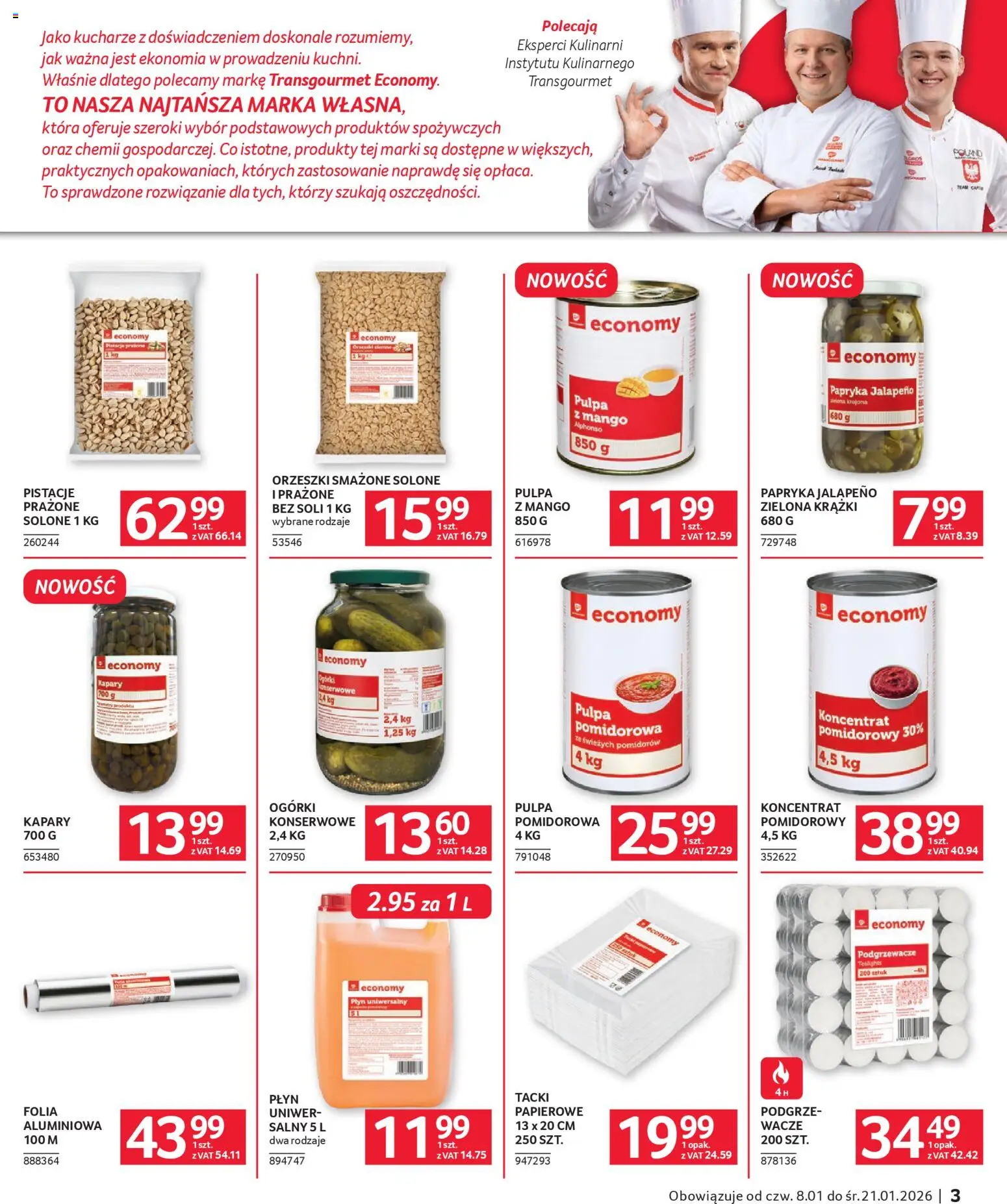 Selgros cash&carry Gazetka - Oferta dla gastronomii od 08.01.2026 | Strona: 3 | Produkty: Mango, Papryka jalapeno, Kapary, Koncentrat pomidorowy
