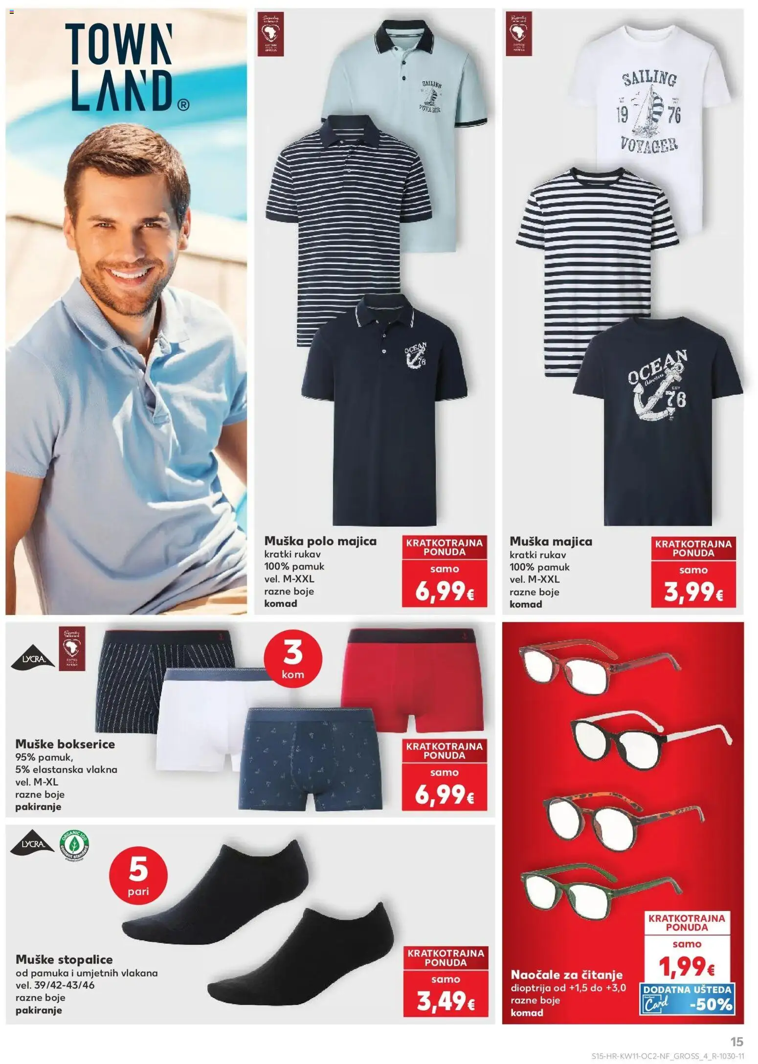Kaufland katalog | vrijedi od 10.03.2026 | Stranica: 15 | Proizvodi: Majica, Bokserice, Naočale