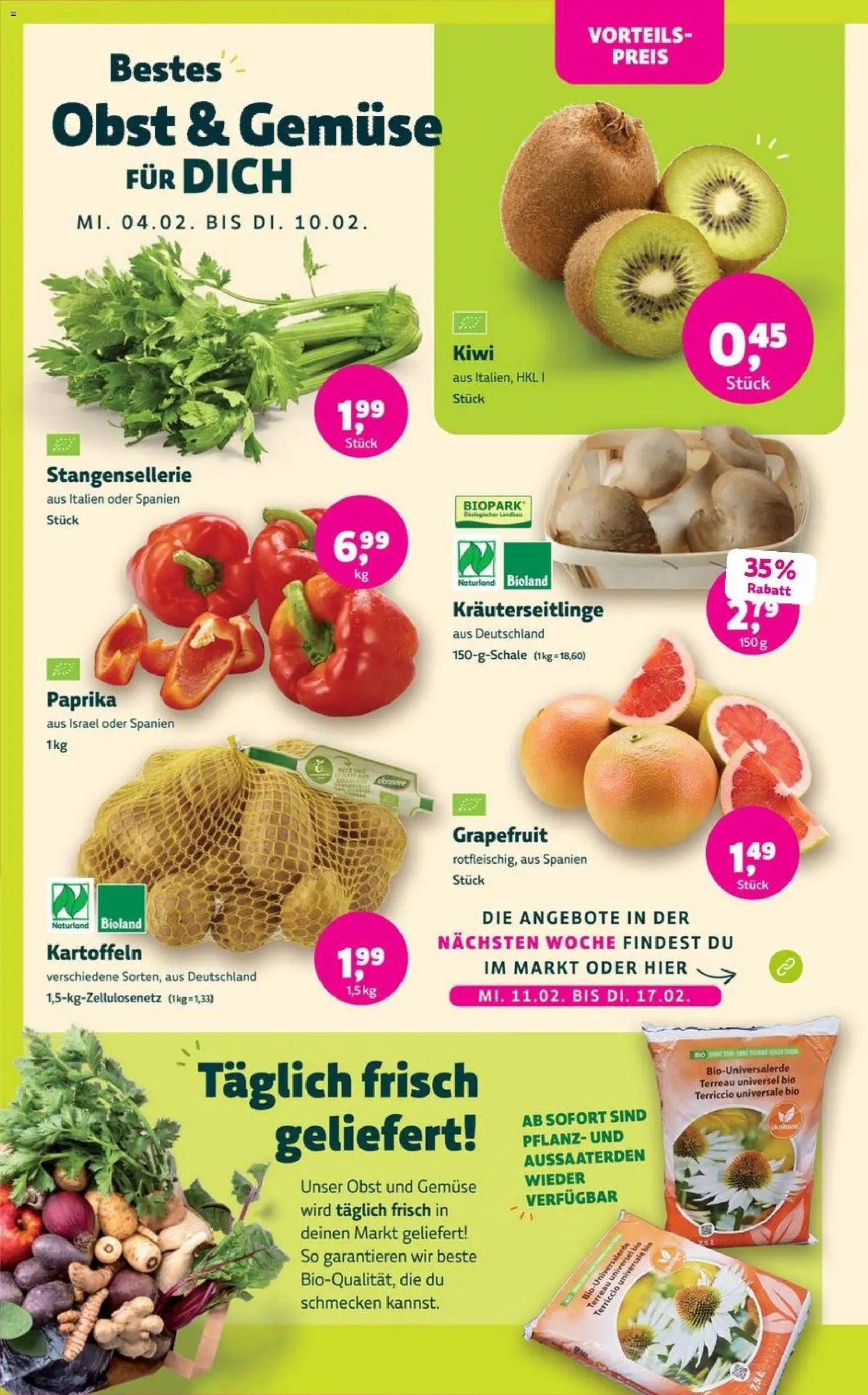 Denns BioMarkt Angebote – gültig ab 28.01.2026 | Seite: 6 | Produkte: Rucola, Heidelbeeren, Obst, Kürbis